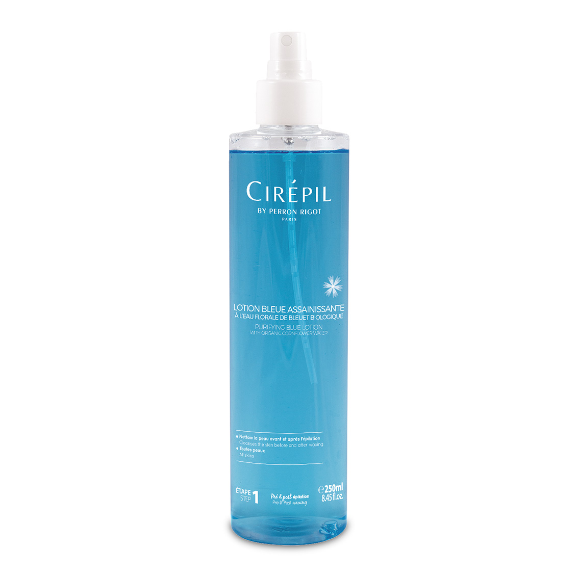 Lotion bleue nettoyante pré et post-épilation 250 ml