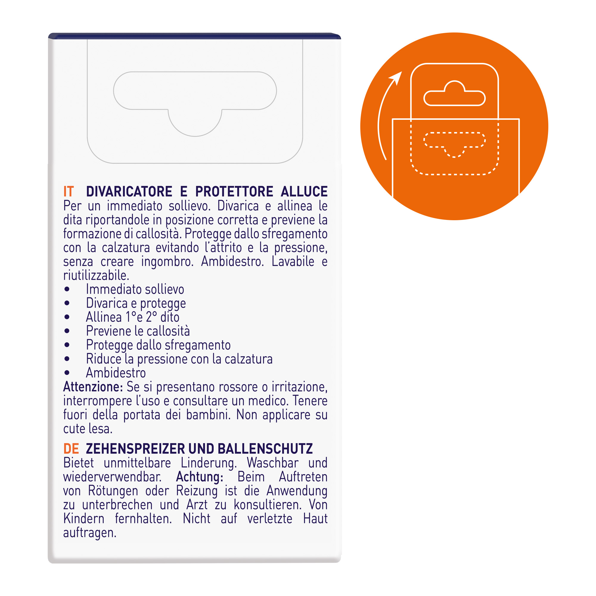 Divaricatore e protettore in gel per alluce Alluxcare 1 pz