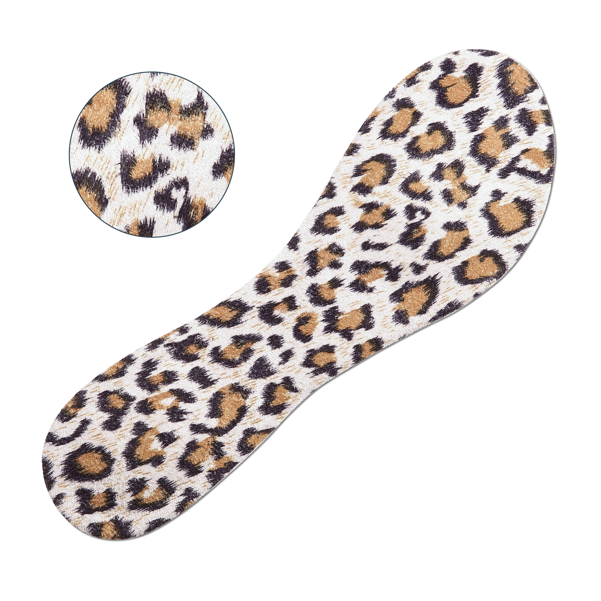 Solette ¾ in schiuma fantasia Leopard Night and Day Espositore da 6 paia