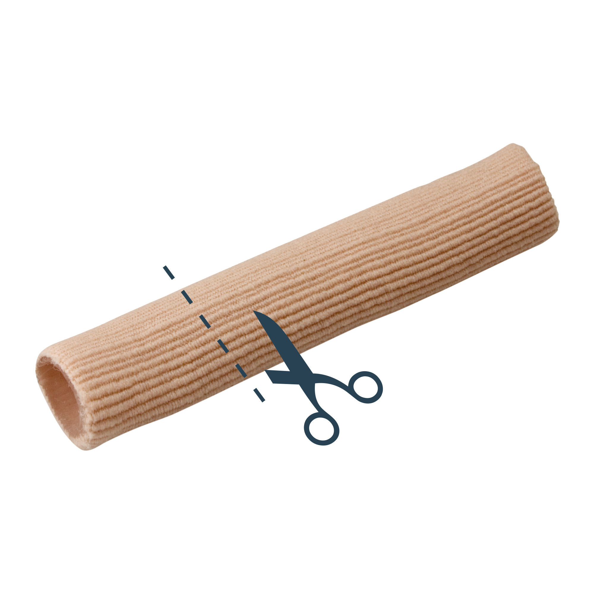 Protector tubular para dedos del pie en tejido y  Tecniwork Polymer Gel, diámetro 21 mm, talla grande, 1 unidad.