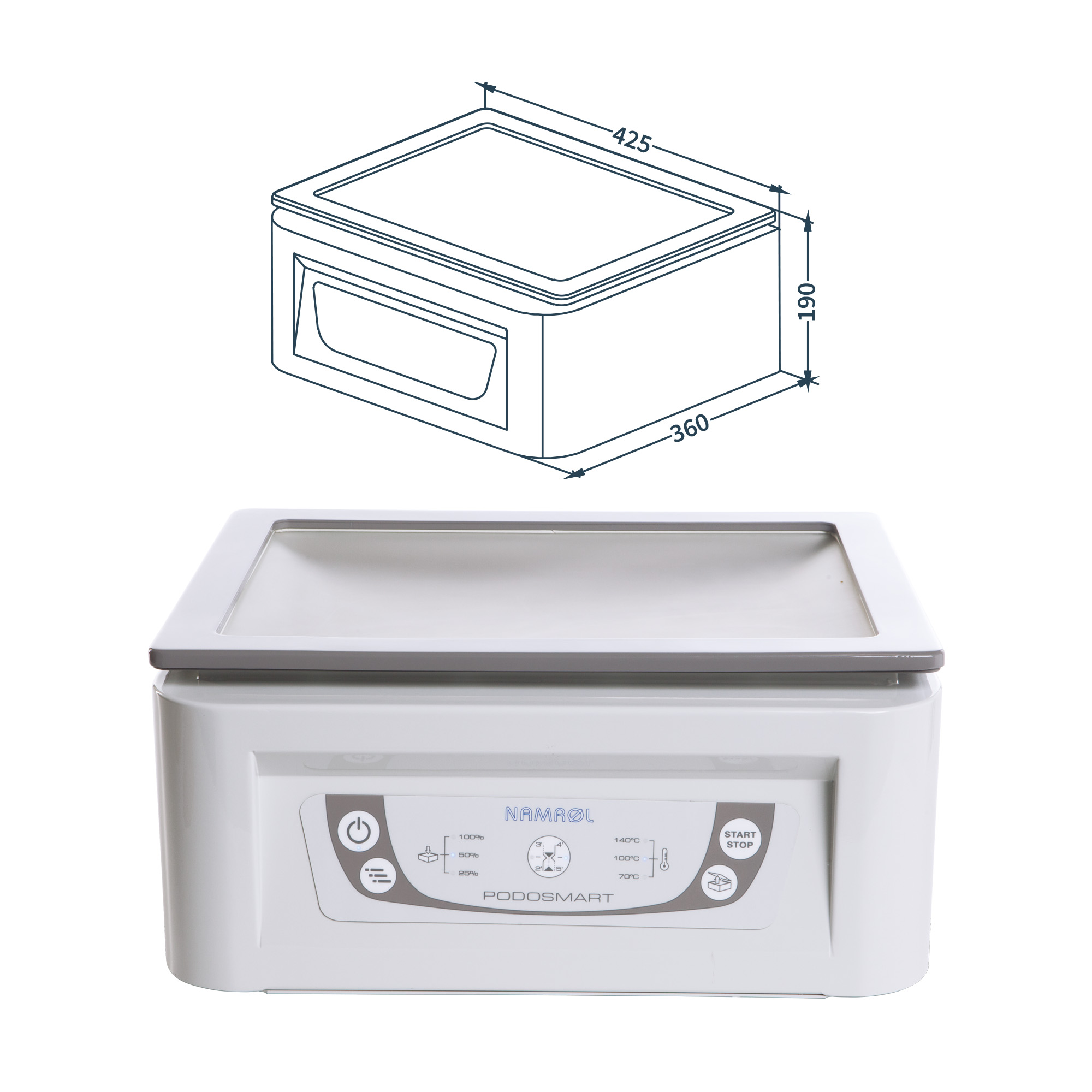 Podosmart digital thermoforming machine with integrated vacuum pump