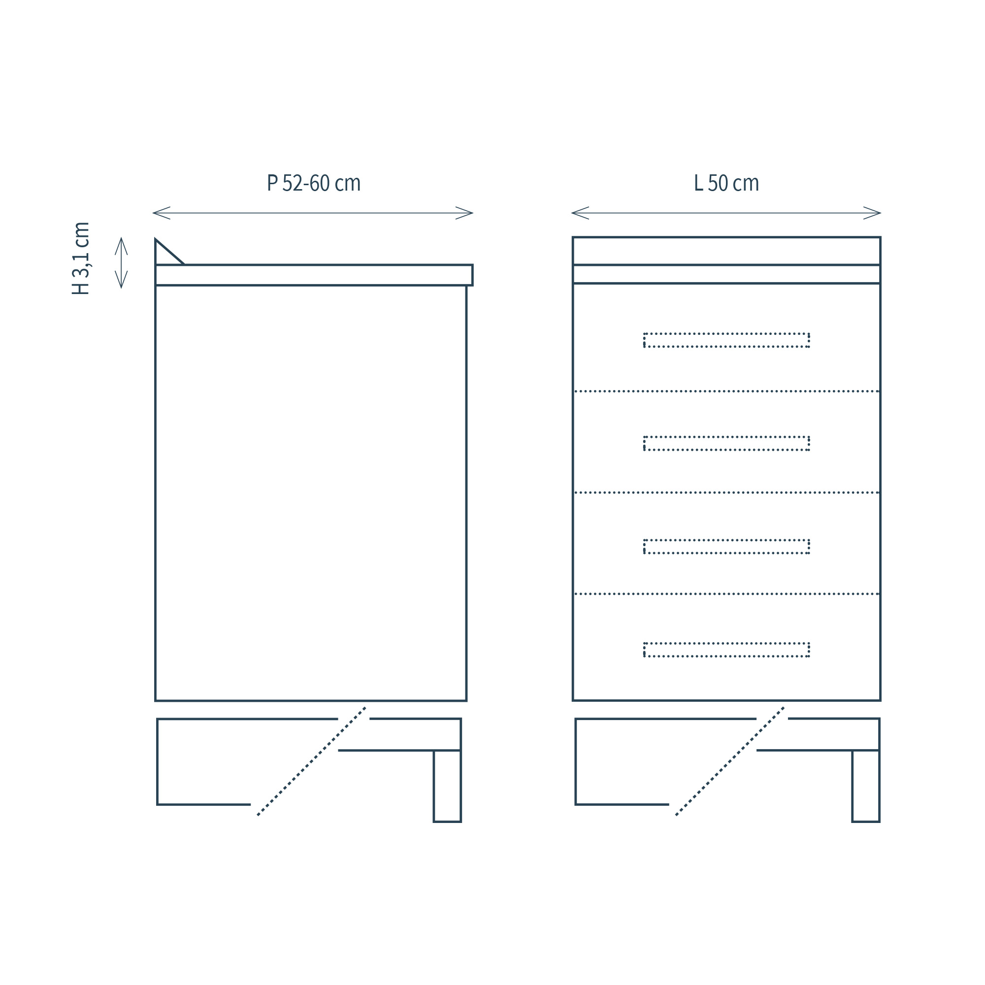 Ripiano in laminato per mobile modulare professionale