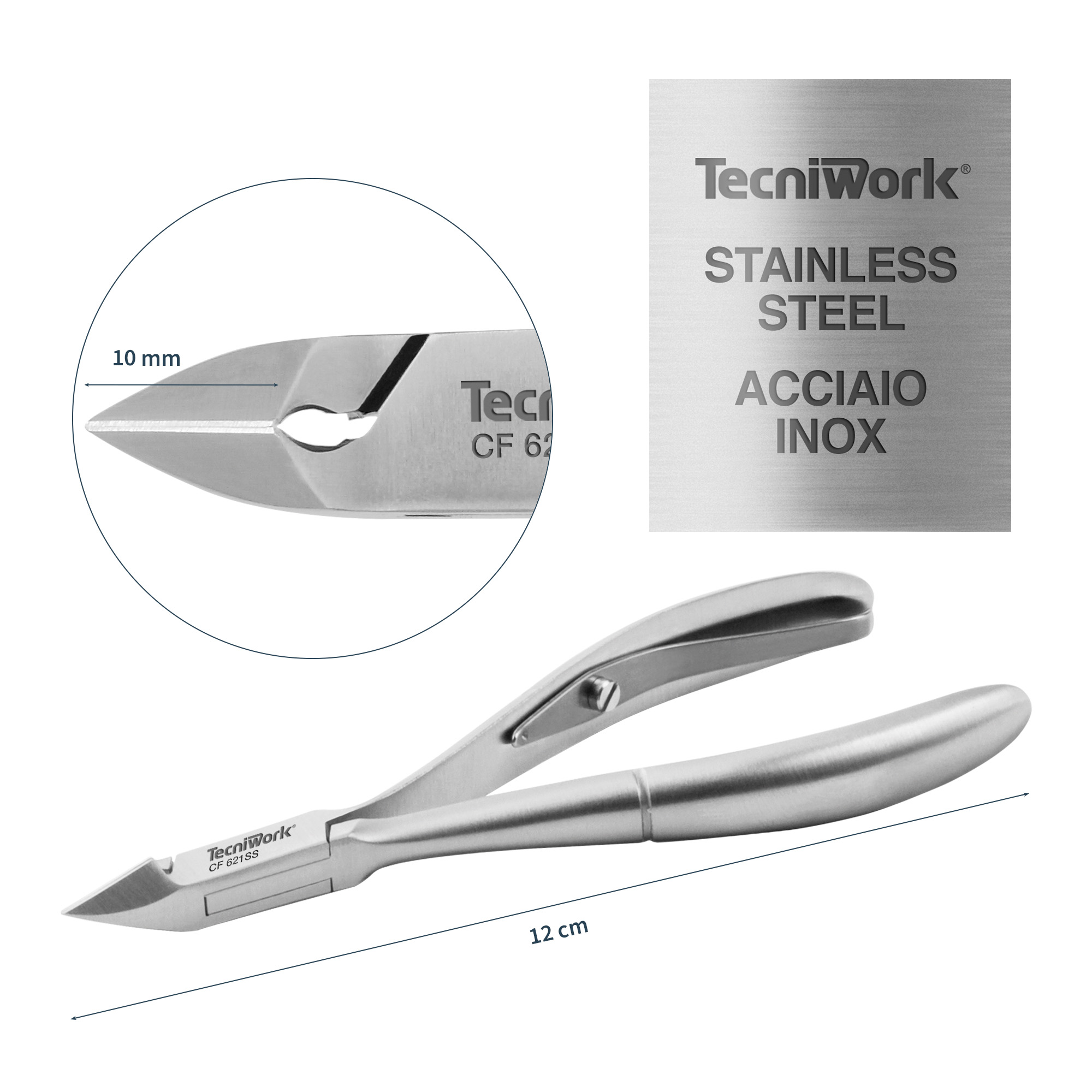 Professional cuticle nippers 10 mm cut