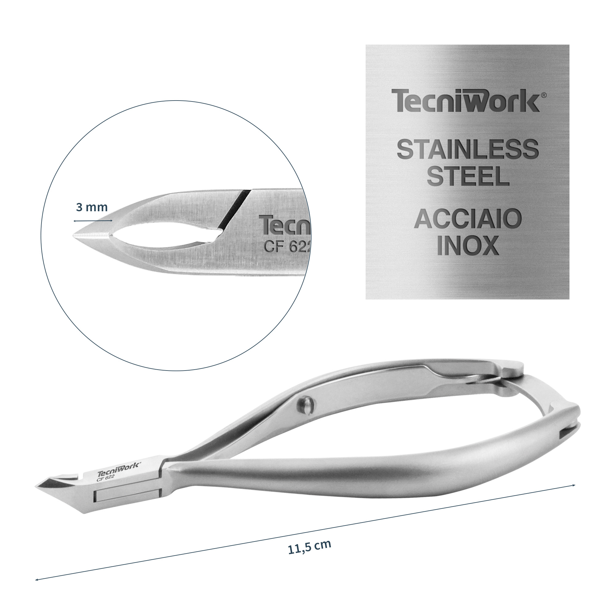 Tronchese professionale per cuticole Taglio 3 mm