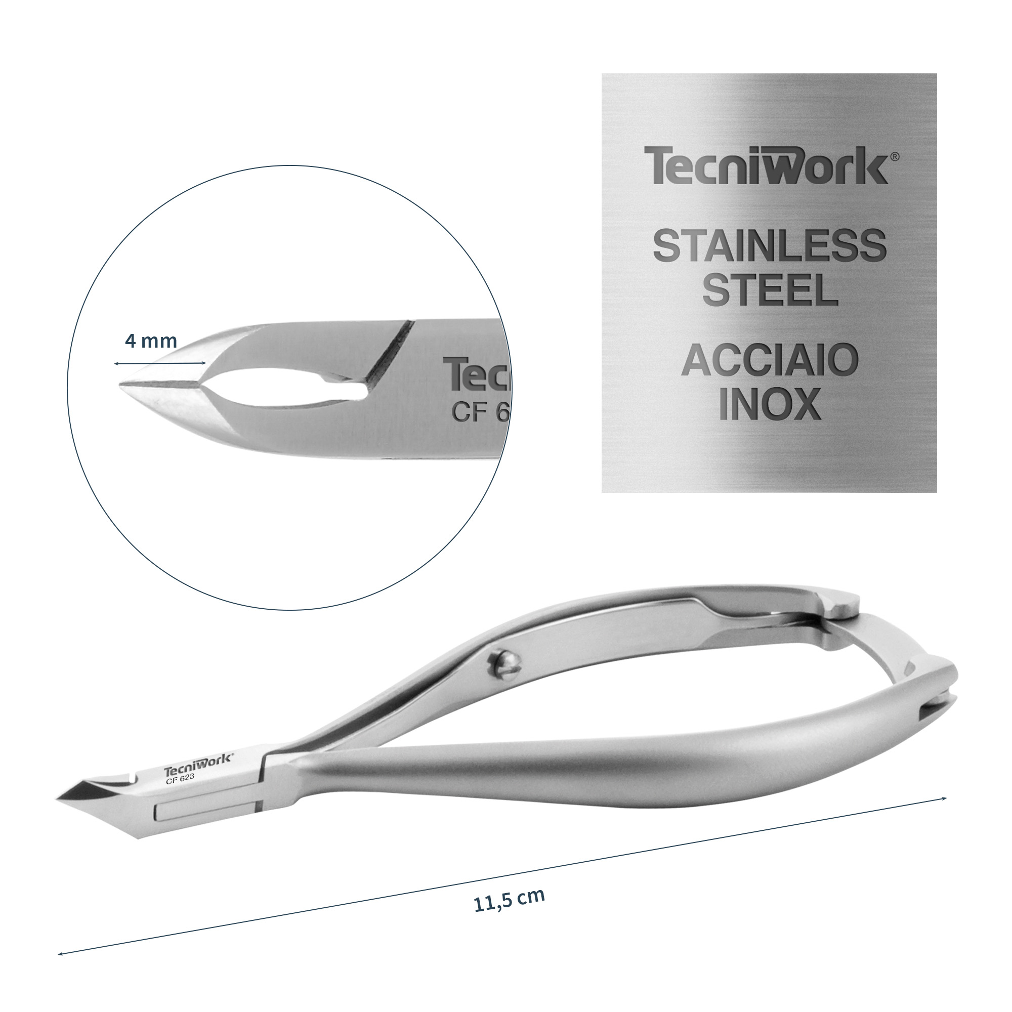 Tronchese professionale per cuticole Taglio 4 mm