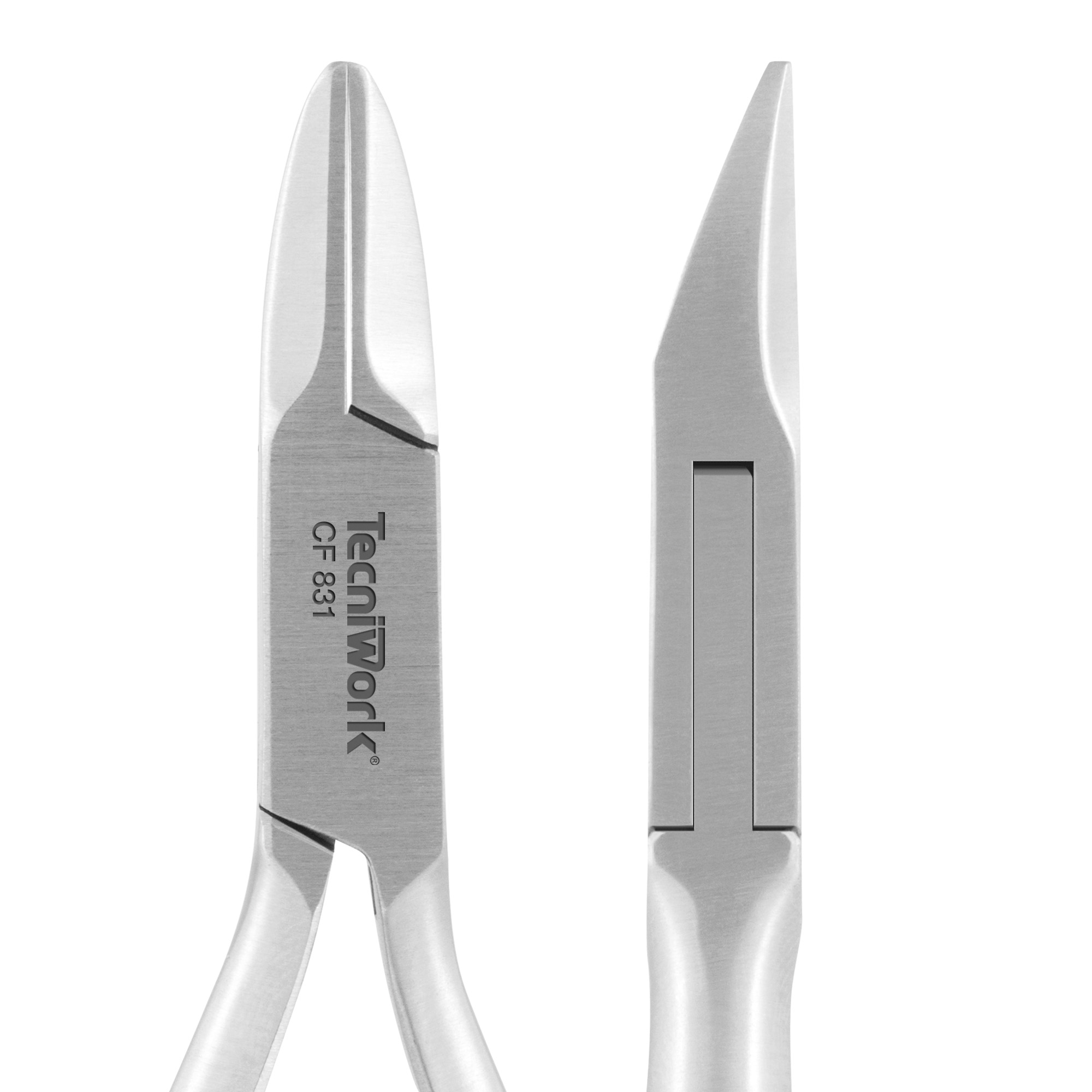 Professional nail nippers with round tip straight jaw cut 15 mm