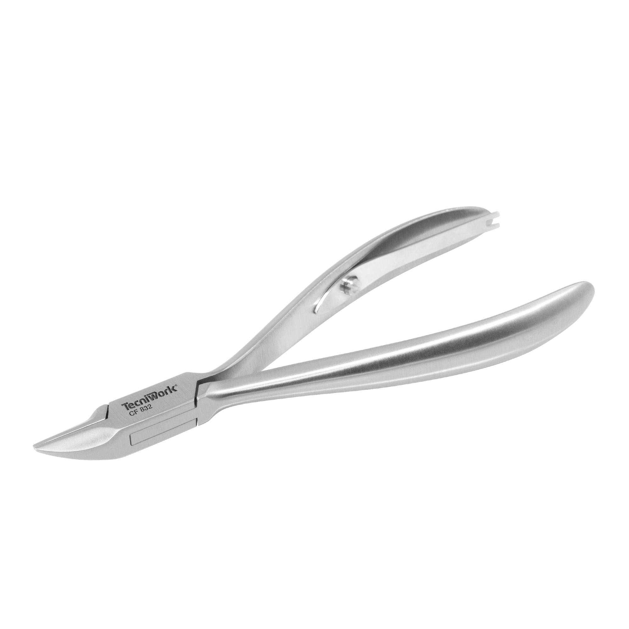 Professional nail nippers with round tip straight jaw cut 16 mm