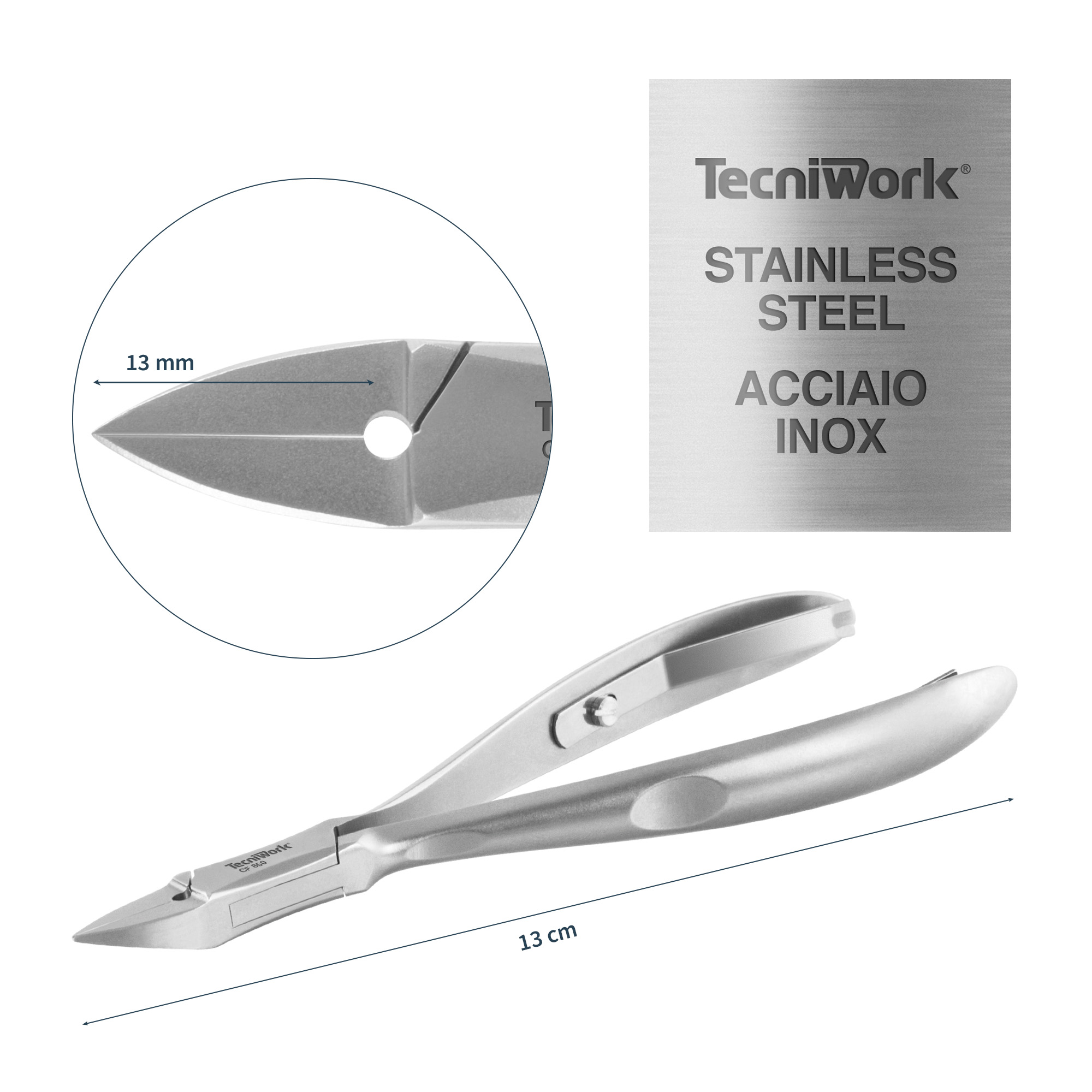 Professional nail nippers Straight cut 13 mm