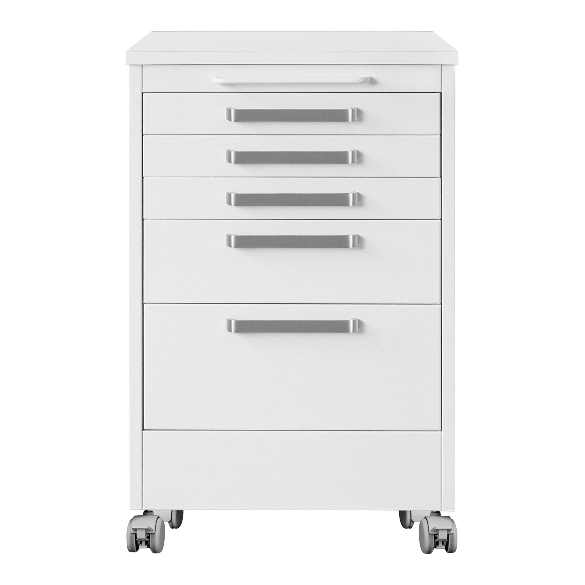 Unit on castors with 5 drawers