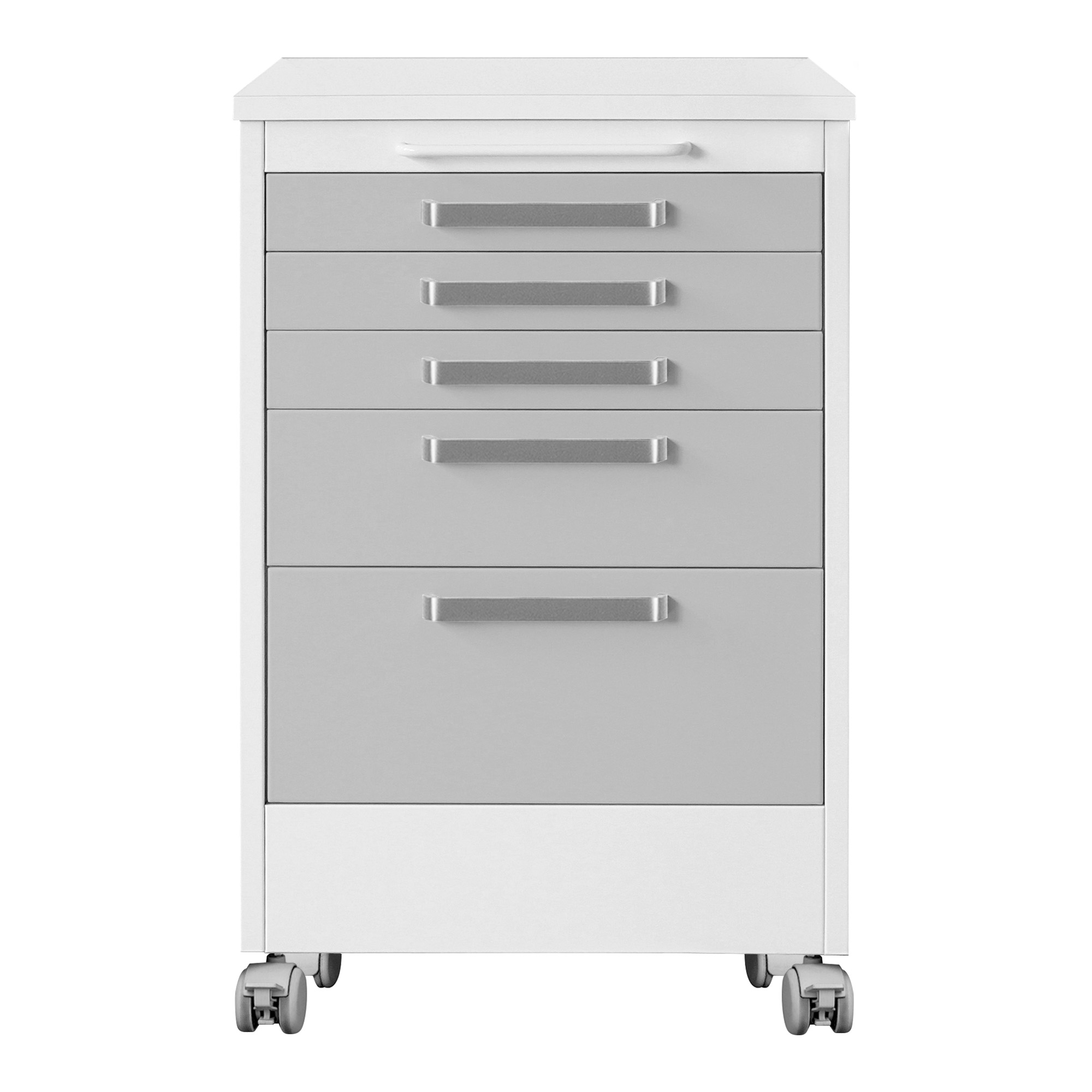 Unit on castors with 5 drawers