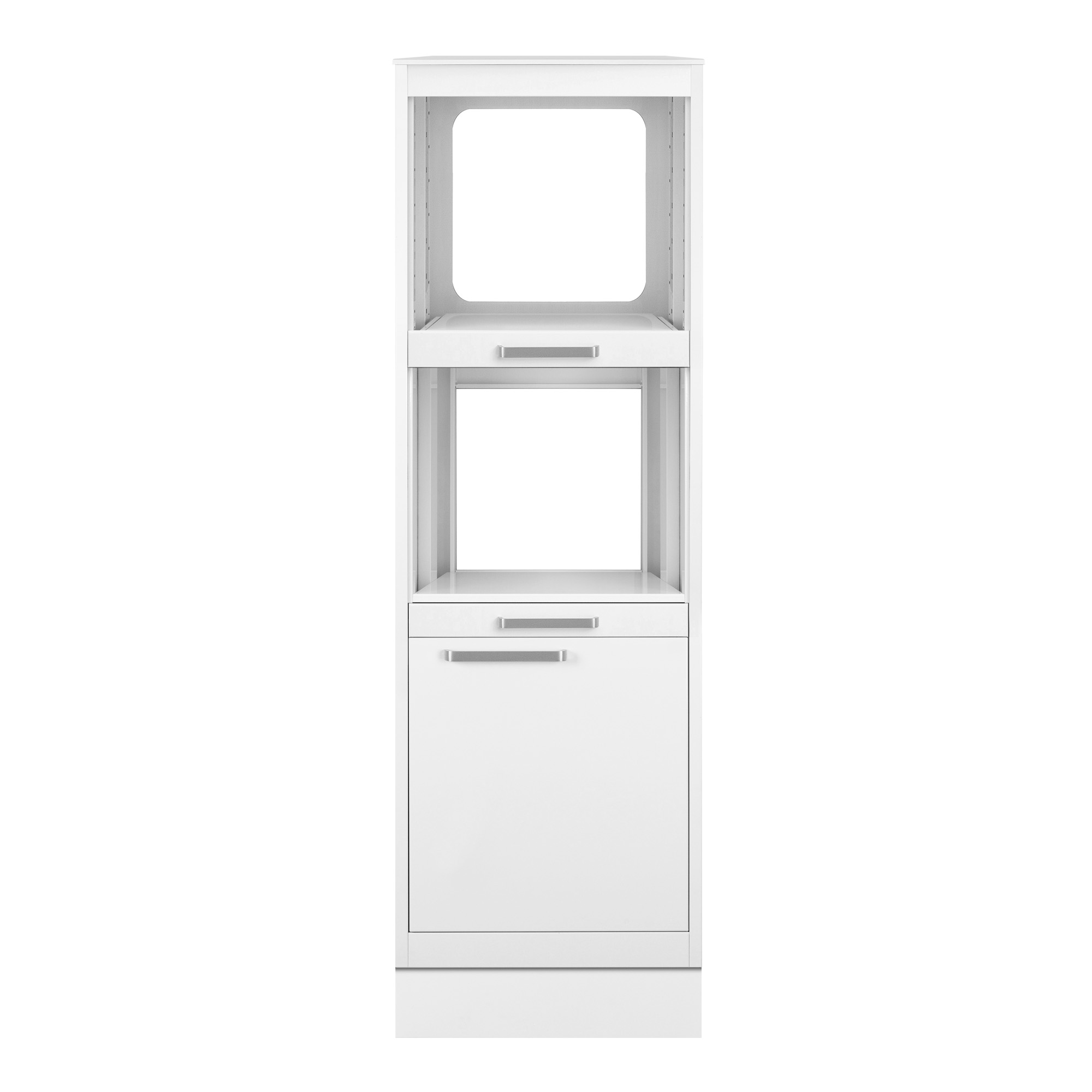 3-compartment tall unit with door and plinth