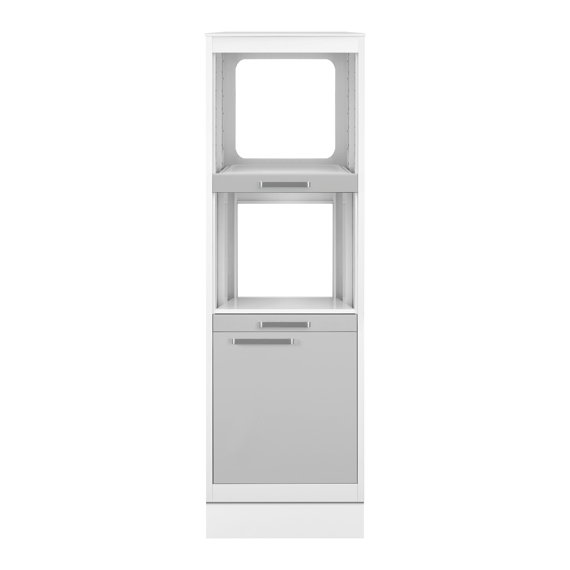 3-compartment tall unit with door and plinth