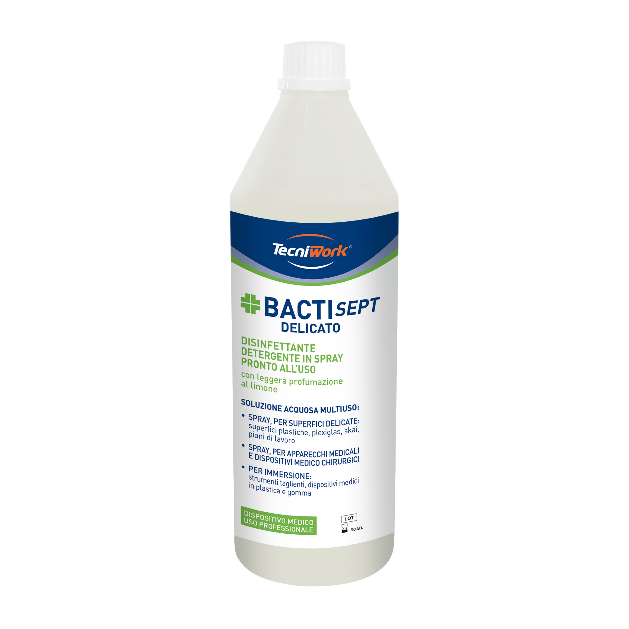 Disinfettante detergente pronto all'uso per superfici delicate Bactisept Delicato 1 l