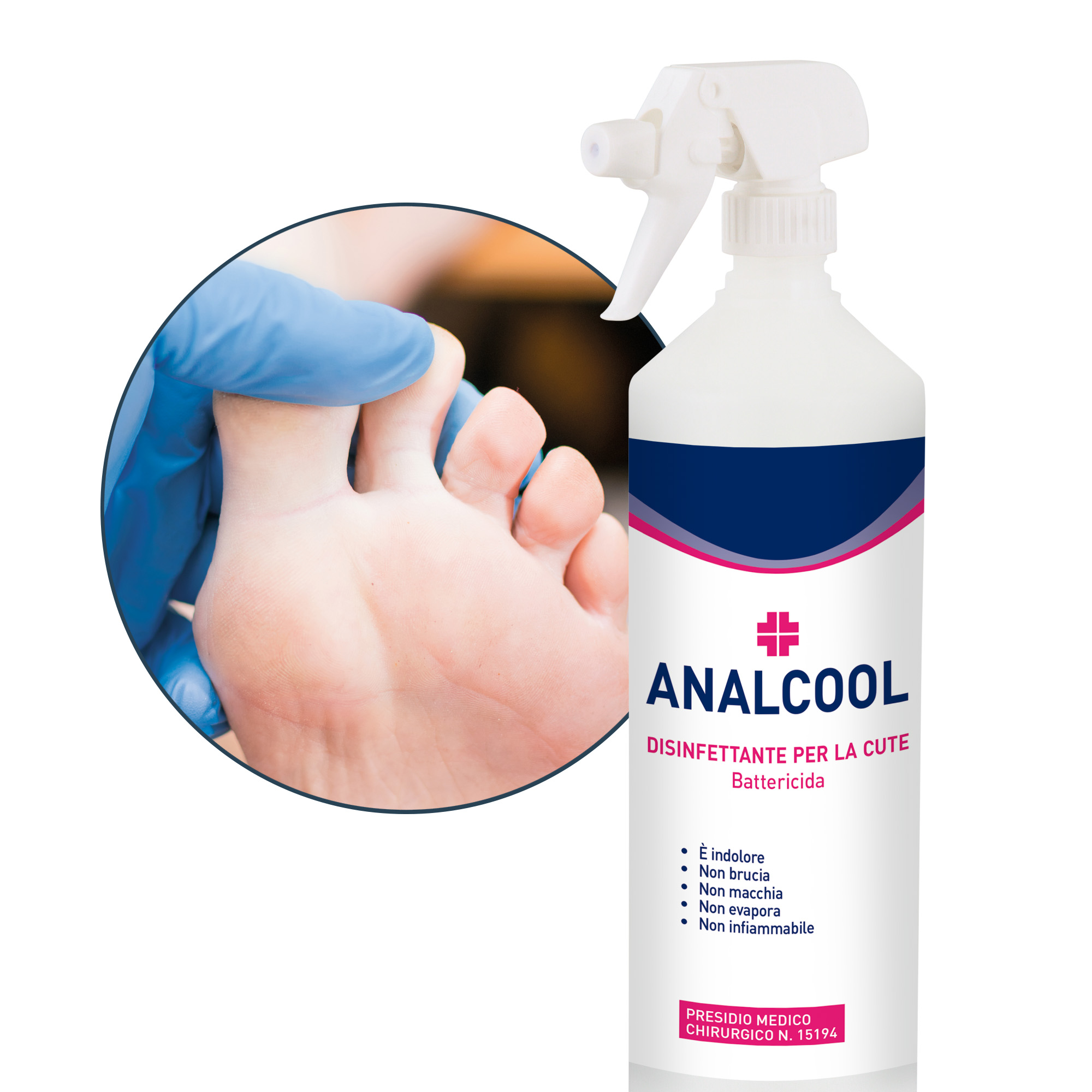 Disinfettante per la cute senza alcool Analcool 1 l