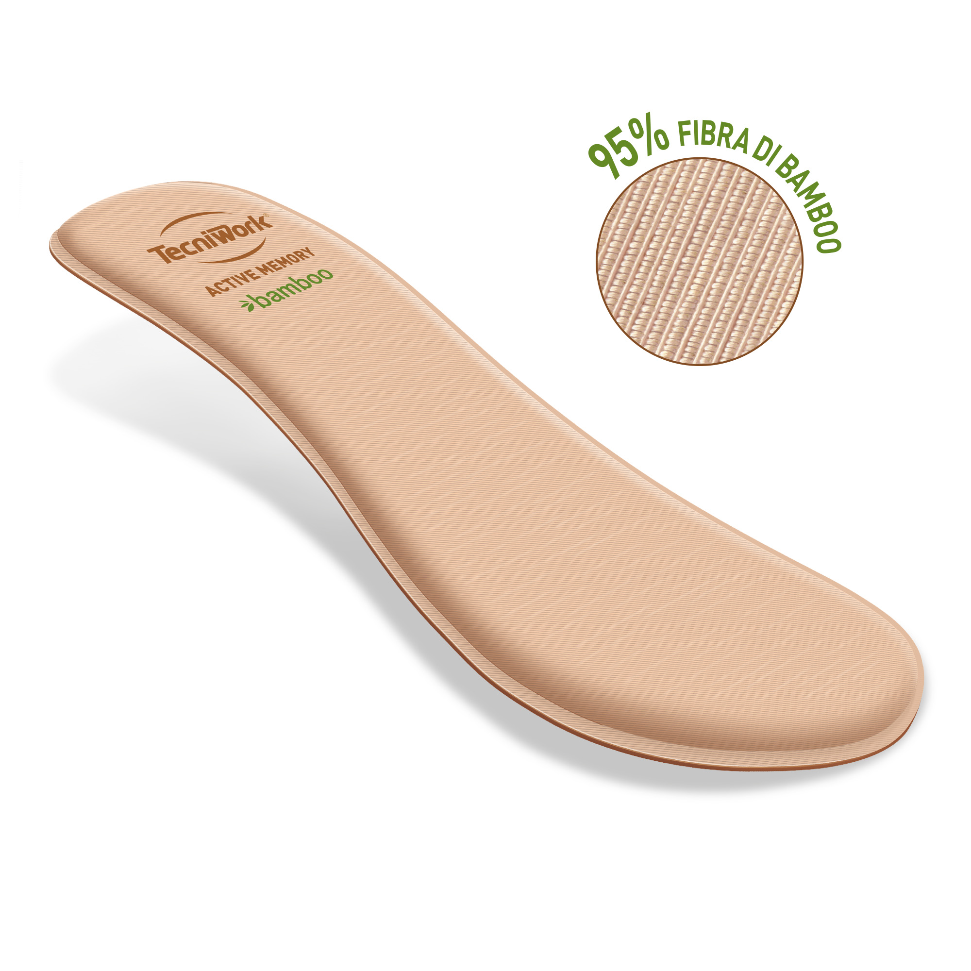 Insoles with Active Memory Bamboo fibre cover 1 pair