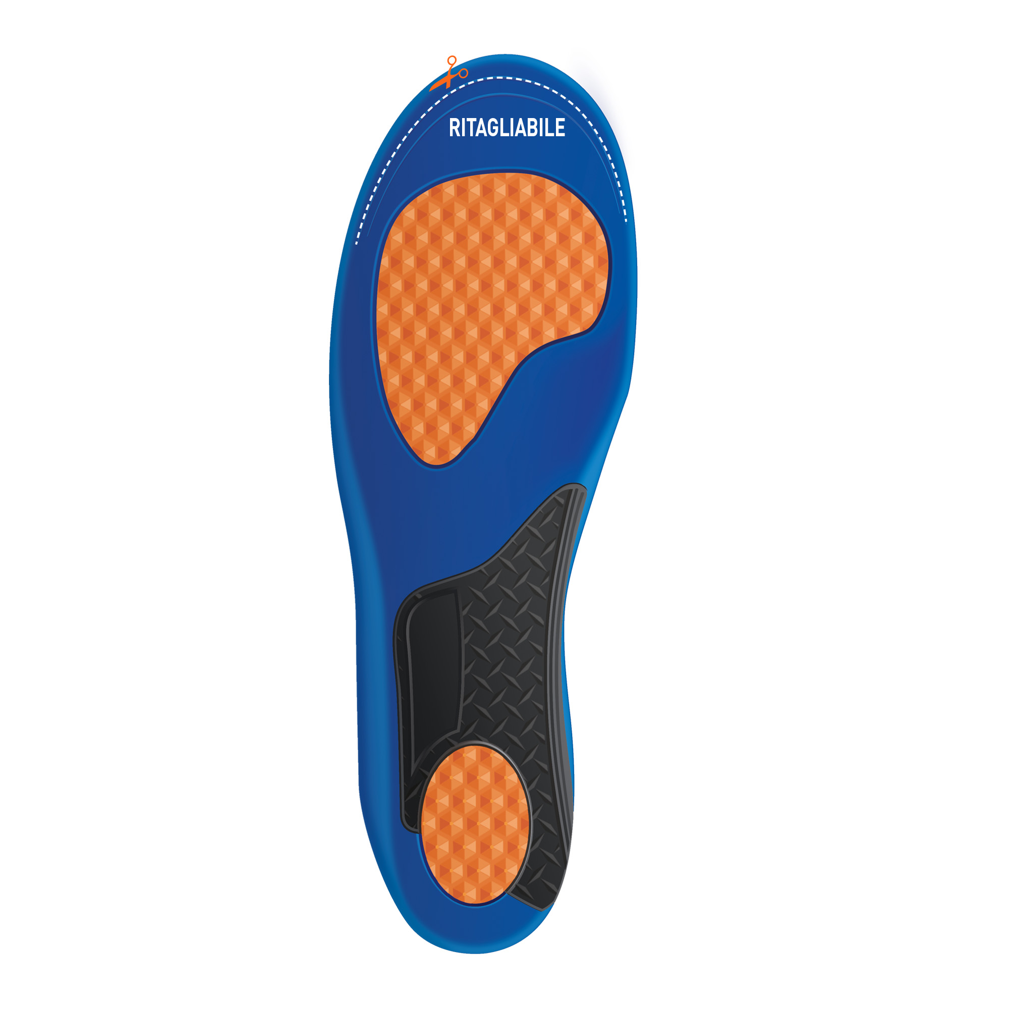 Tecniwork Active Work insoles ideal to be cut to size for work shoes 1 pair