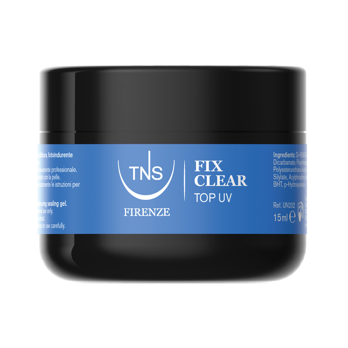 Top Coat Gel UV per ricostruzione Fix Clear TNS 15 ml