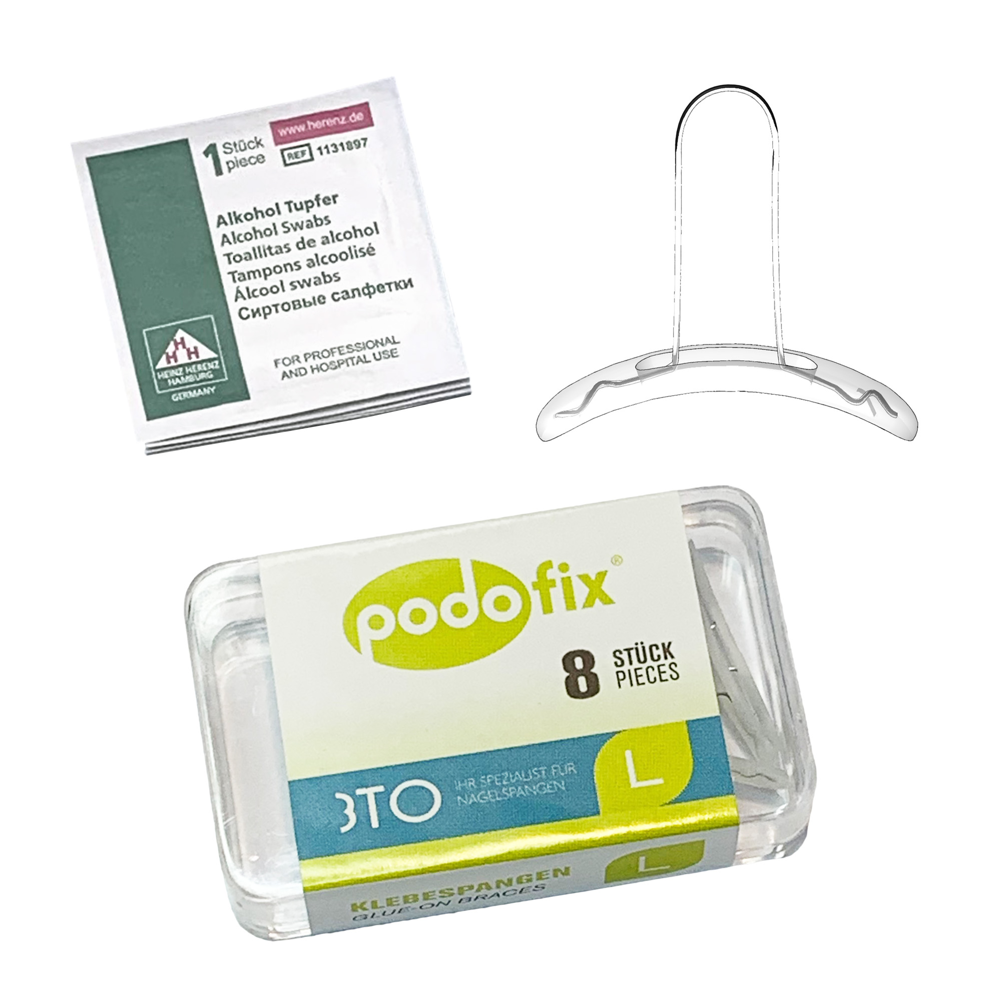 GRAFFE PODOFIX -L- 8PZ + GARZA ALC.