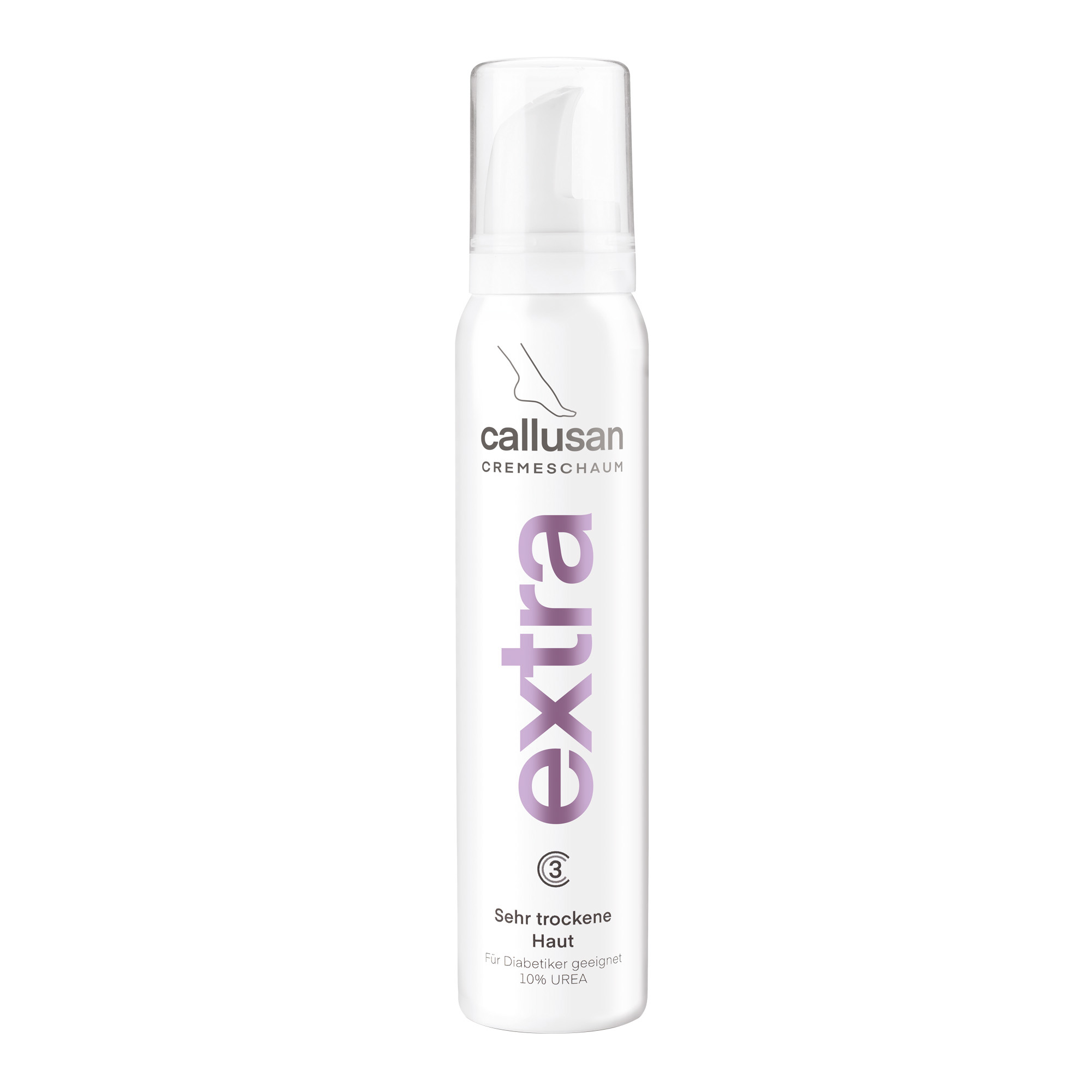 Moisturising foam for feet with very dry and dehydrated skin Callusan Extra 125 ml