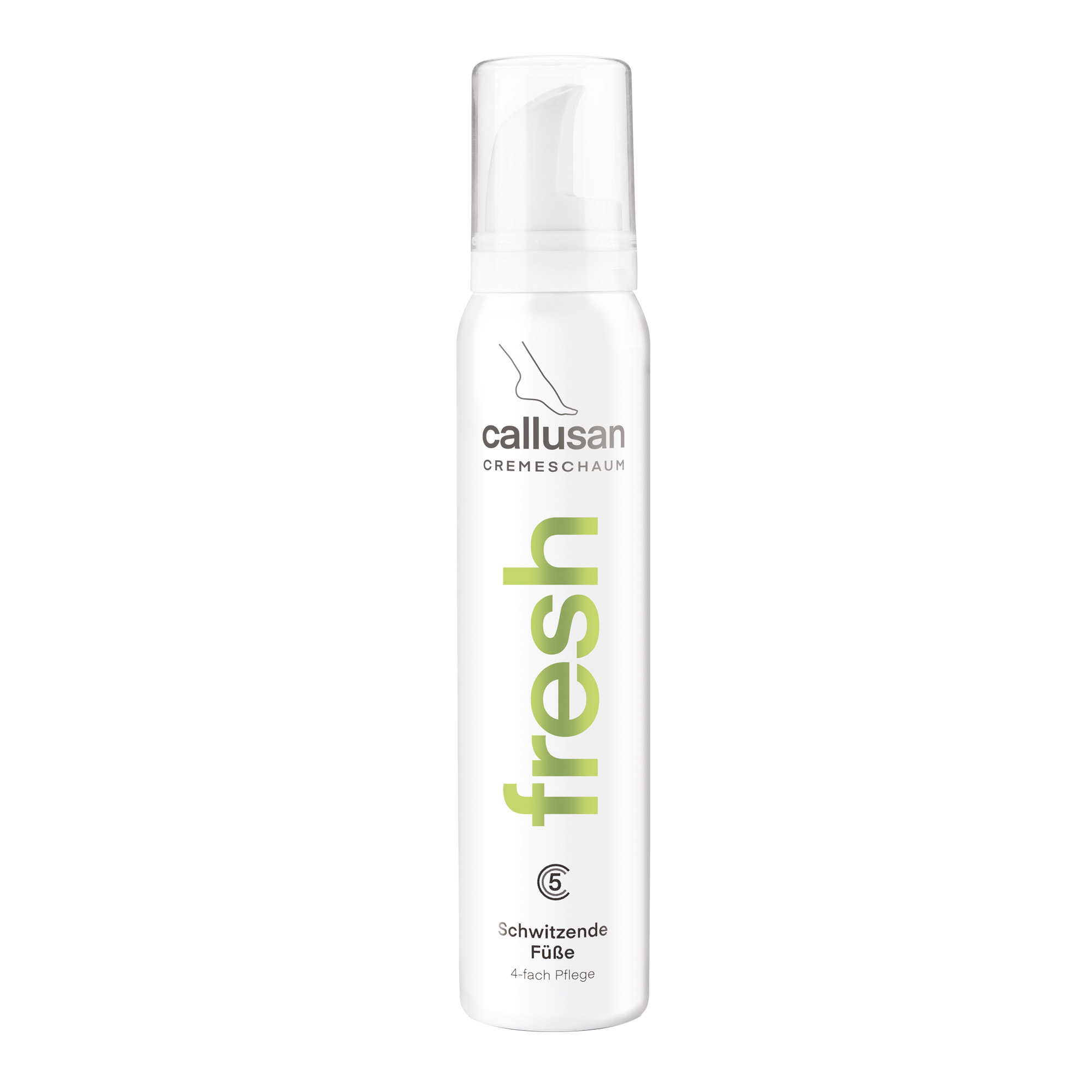 Mousse anti-transpiration pour pieds à transpiration excessive Callusan Fresh 125 ml