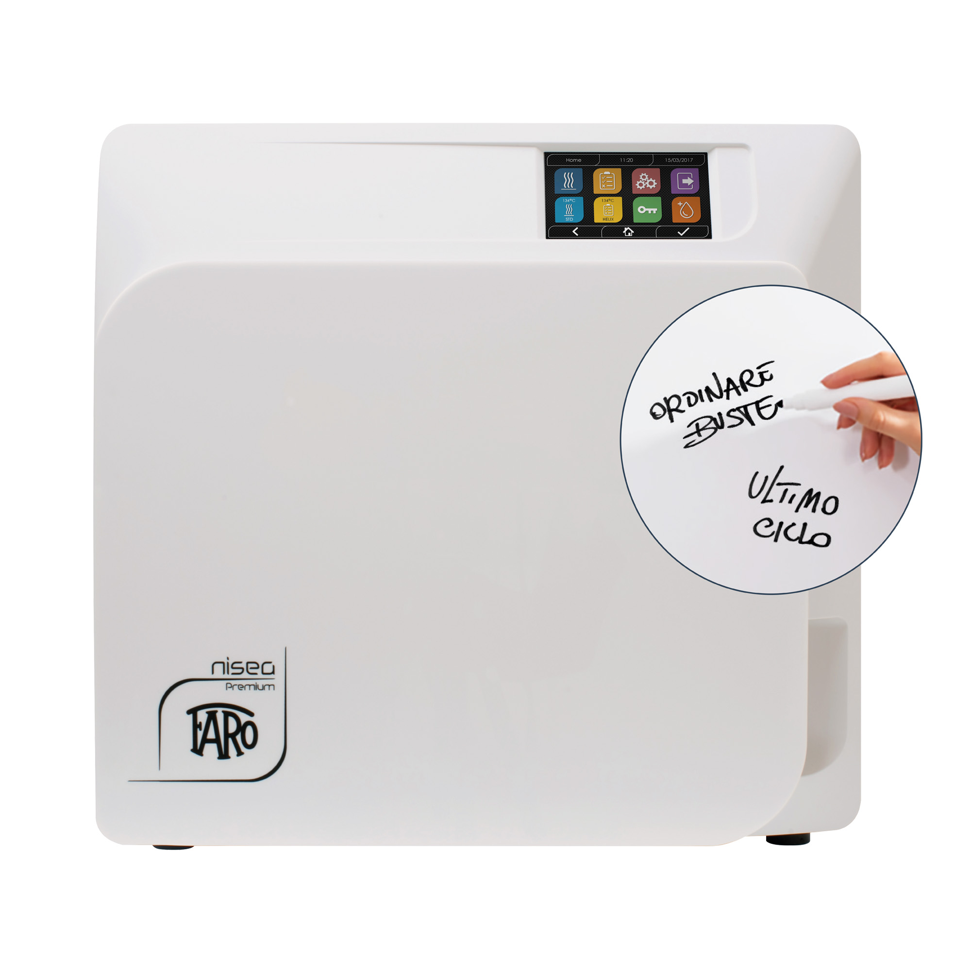 Autoclave de classe B pour la stérilisation des instruments - Faro Nisea Premium 18 l