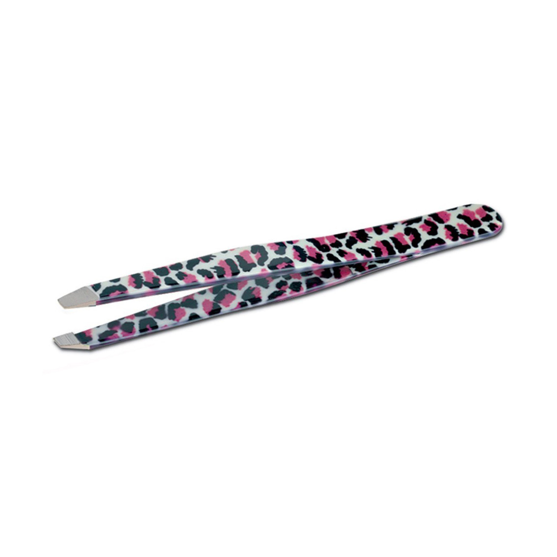 Leopard Pince à épiler professionnelle pour les sourcils avec pointe oblique