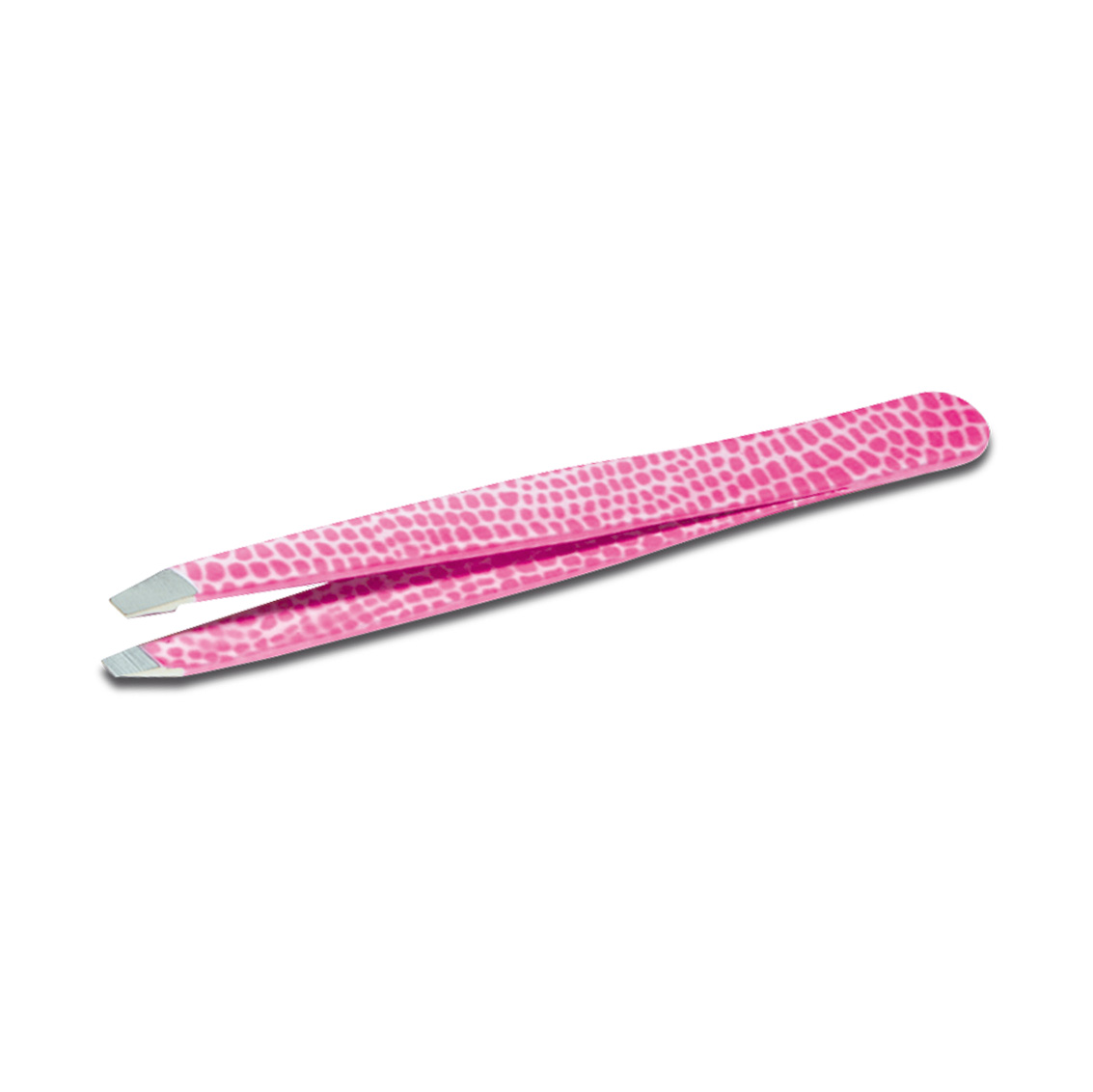Skin Pince à épiler professionnelle pour sourcils à pointe oblique rose