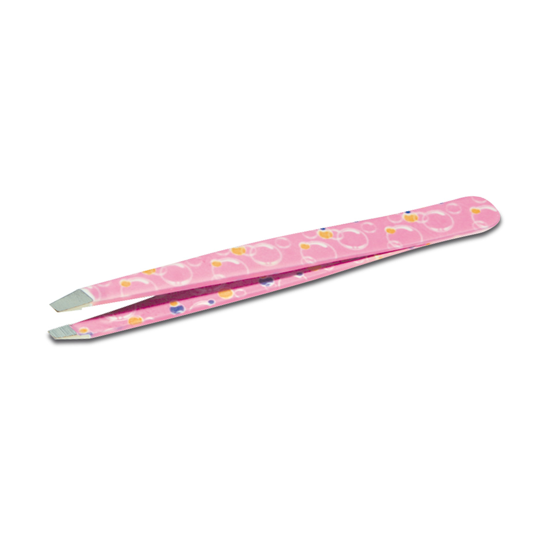 Bubble Mix Pince à épiler professionnelle pour sourcils avec pointe oblique rose