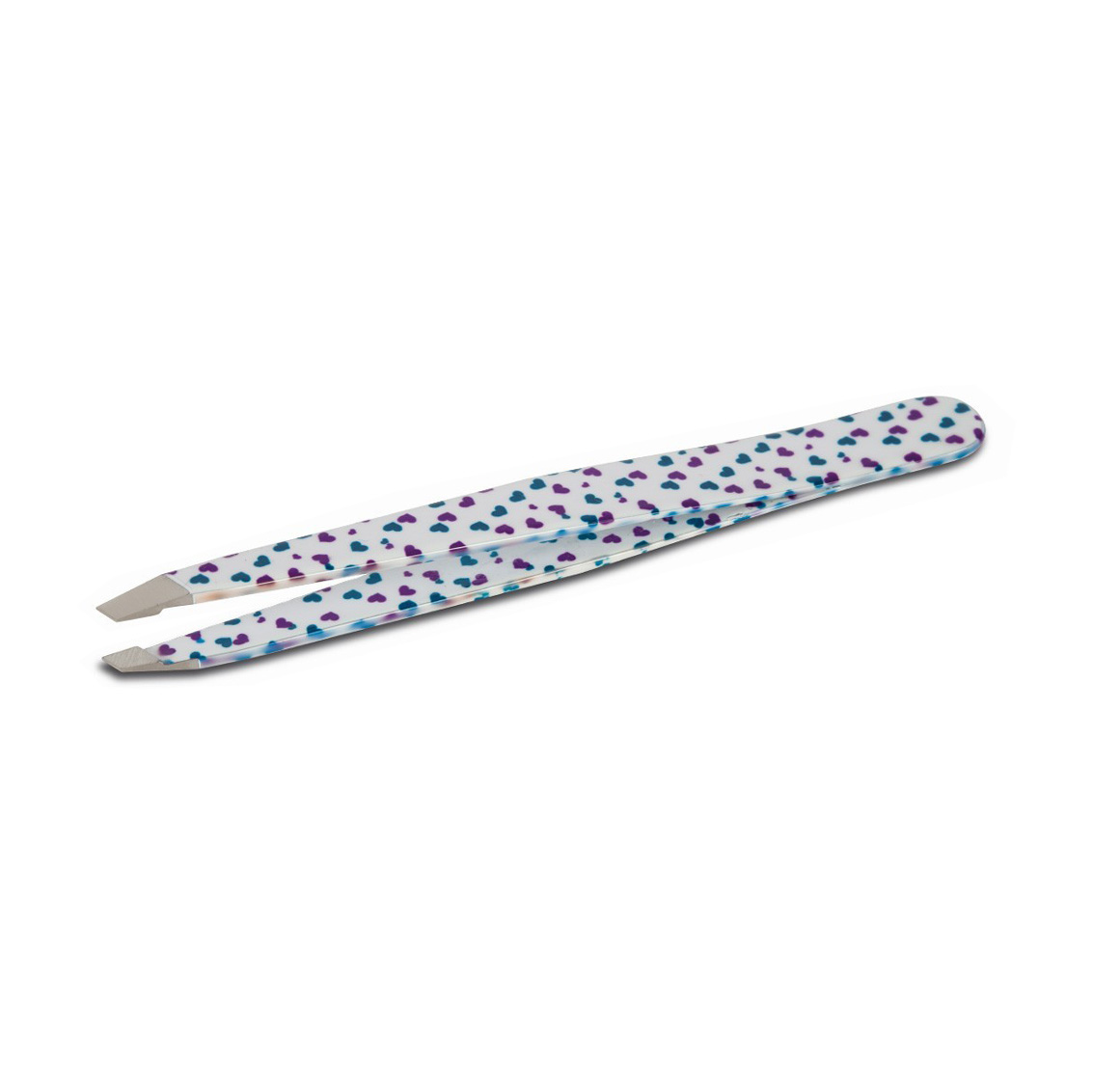 I-Love Sweet Pince à épiler professionnelle pour les sourcils avec pointe oblique bleu violet
