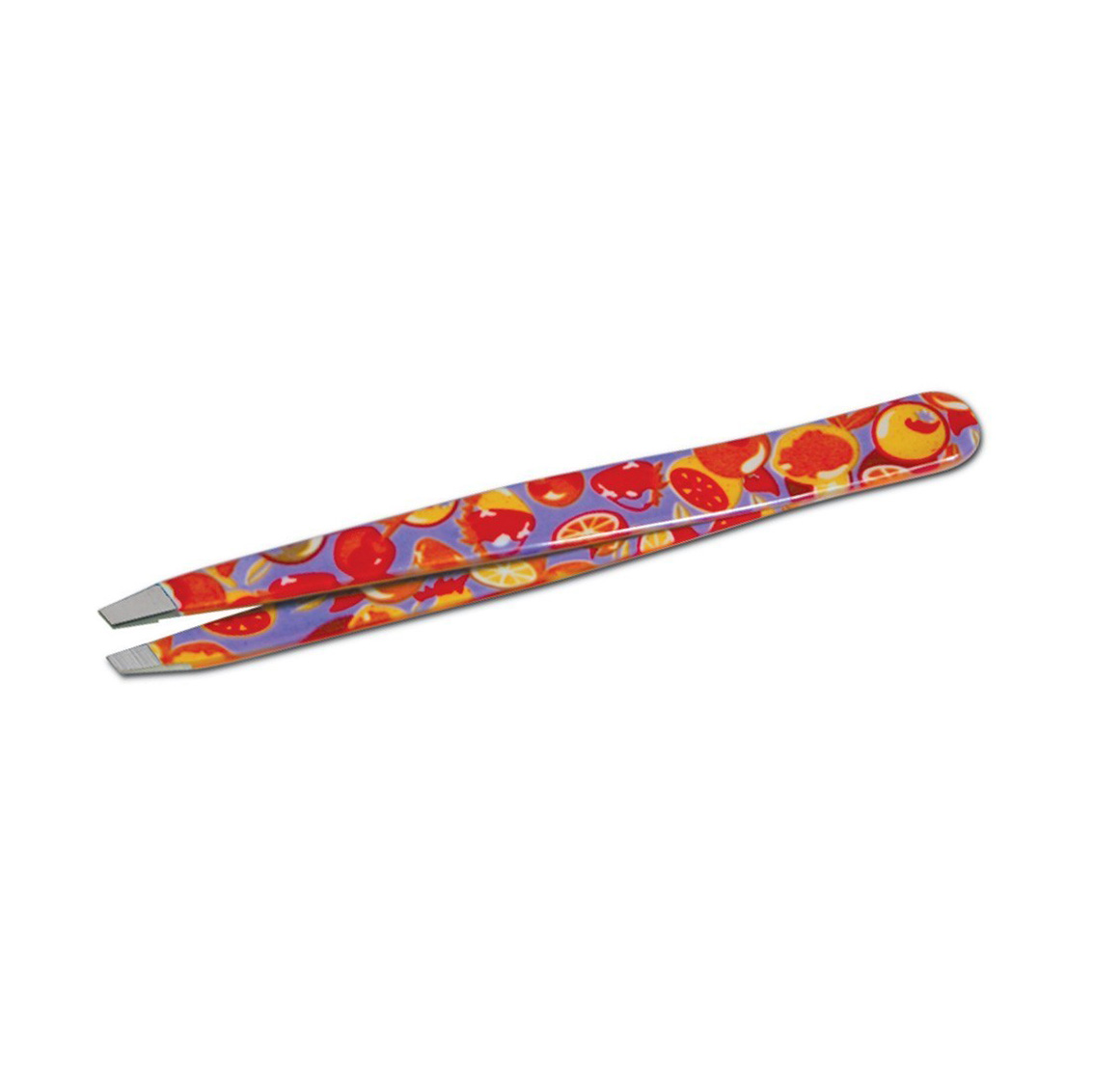 Professional Stainless Steel Eyebrow Tweezers with slanted tip Fruit