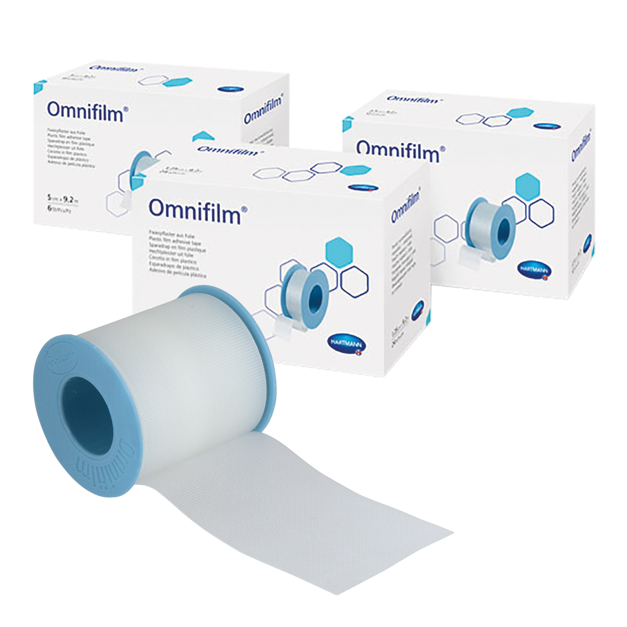 Omnifilm - Bande transparente en film plastique poreuse et adhésive en polyacrylate