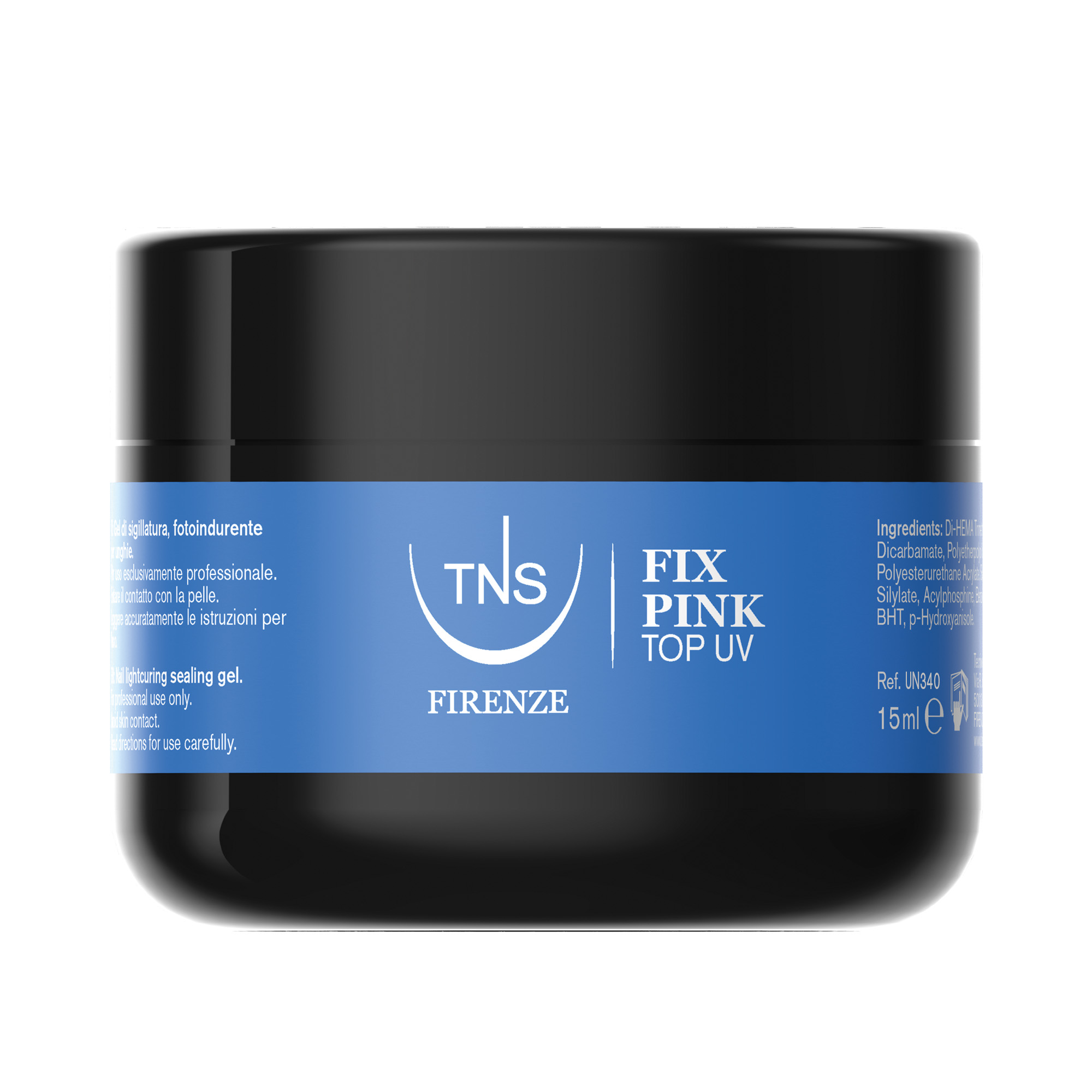 Top Coat Gel UV per ricostruzione Fix Pink TNS 15 ml