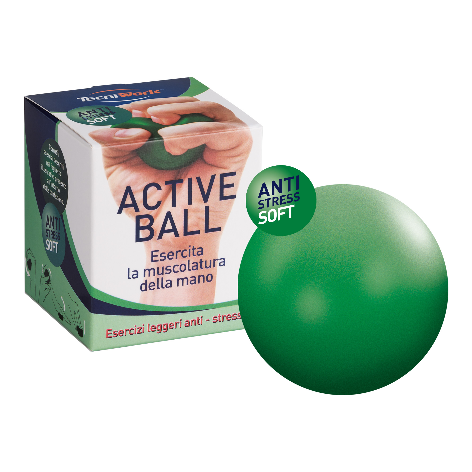 Anti-Stress Active Ball Soft Green 1 pc