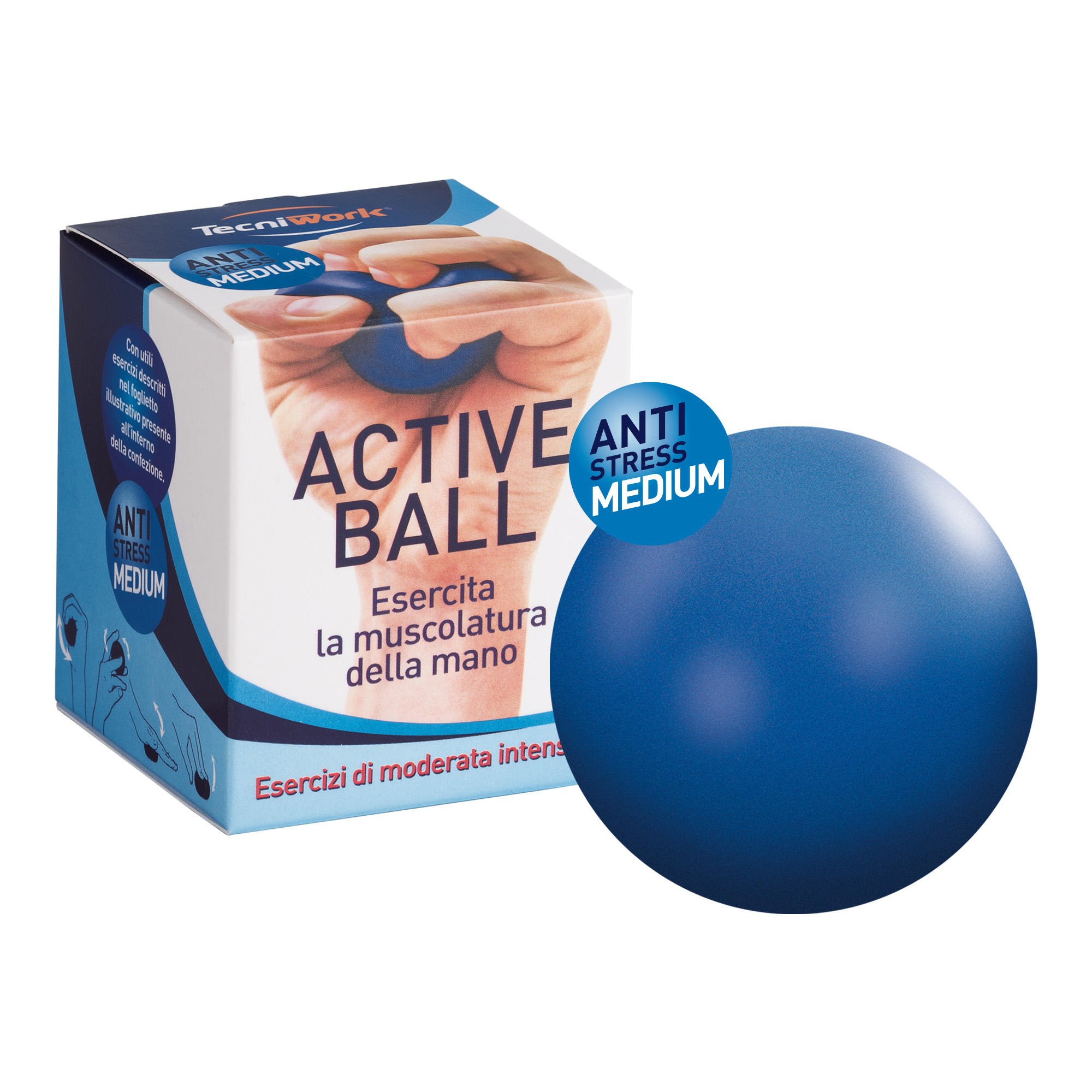 Active Ball Medium balle anti-stress Blue 1 pc