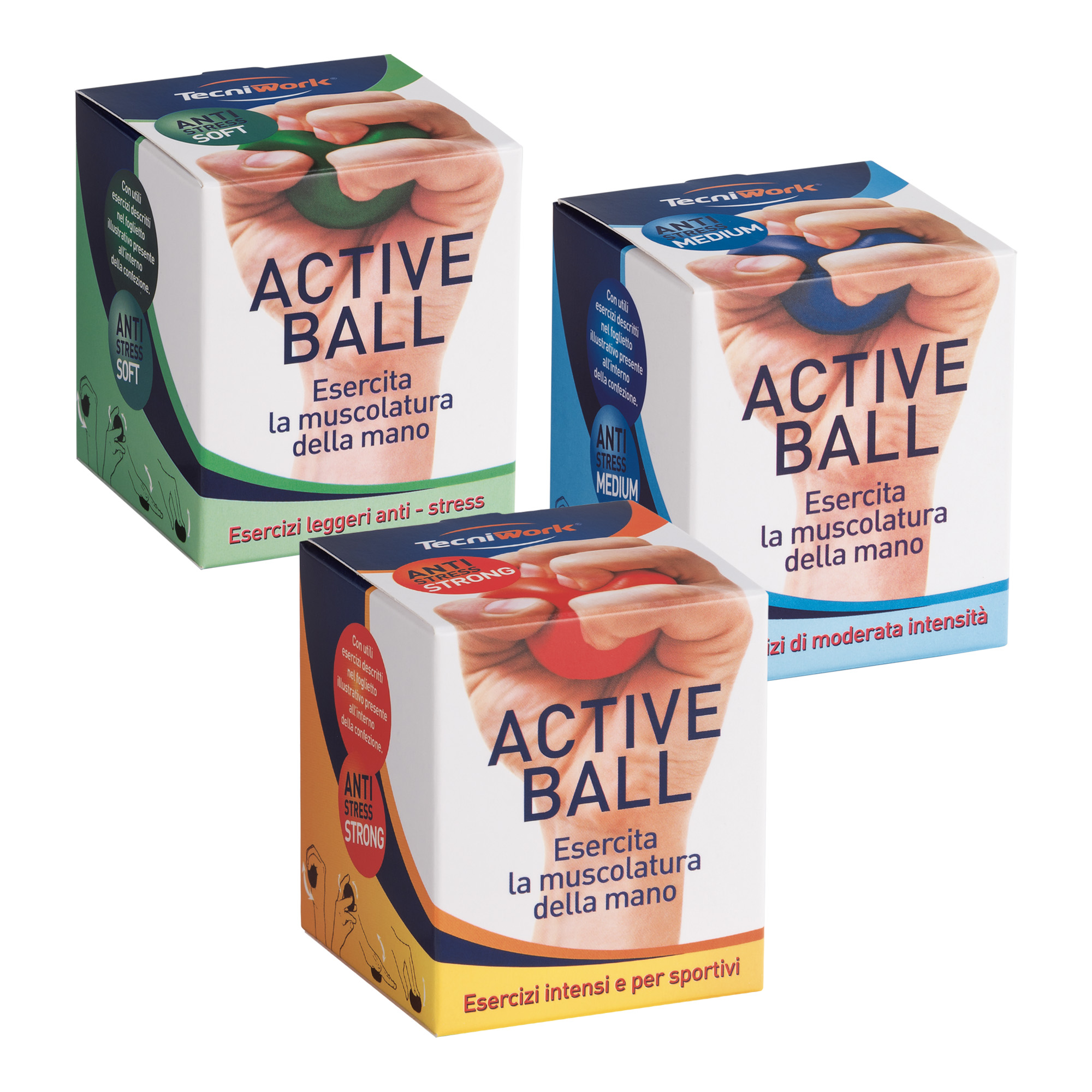 Active ball display - anti-stress ball that exercises hand muscles 9 pcs