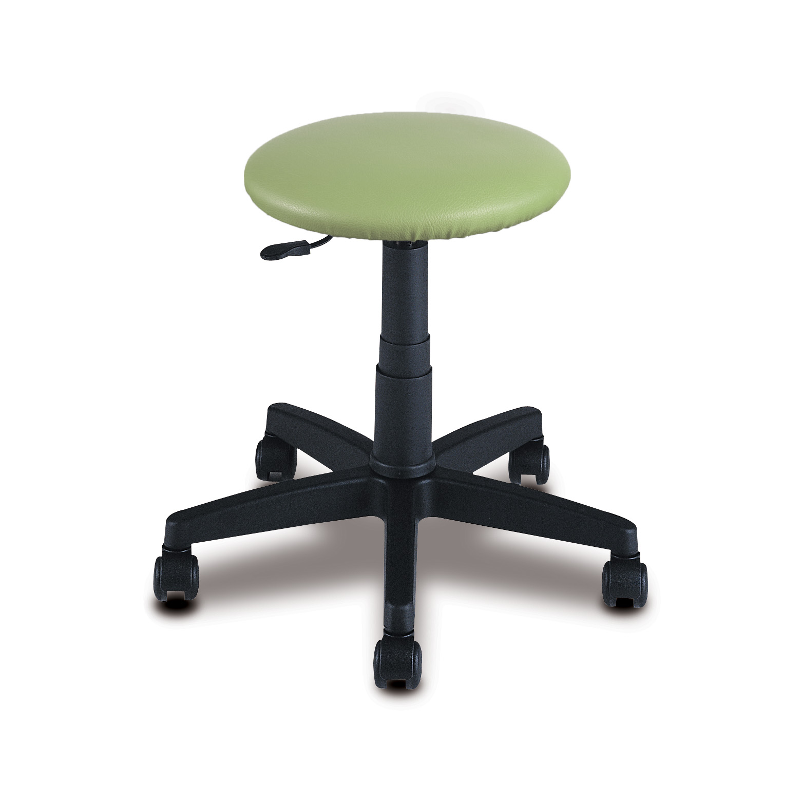 Taburete verde menta con ruedas