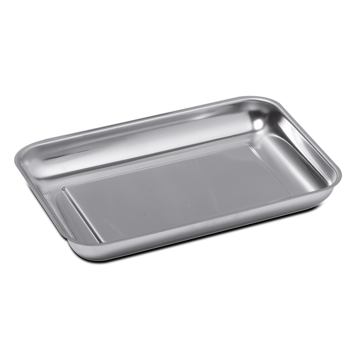 Rectangular stainless steel instrument tray, size Small