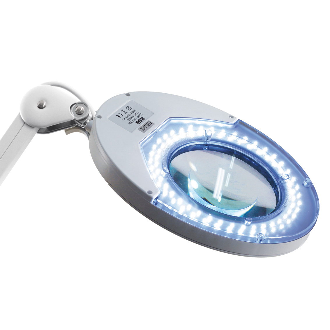 Led lamp with 5 diopter white magnifying glass