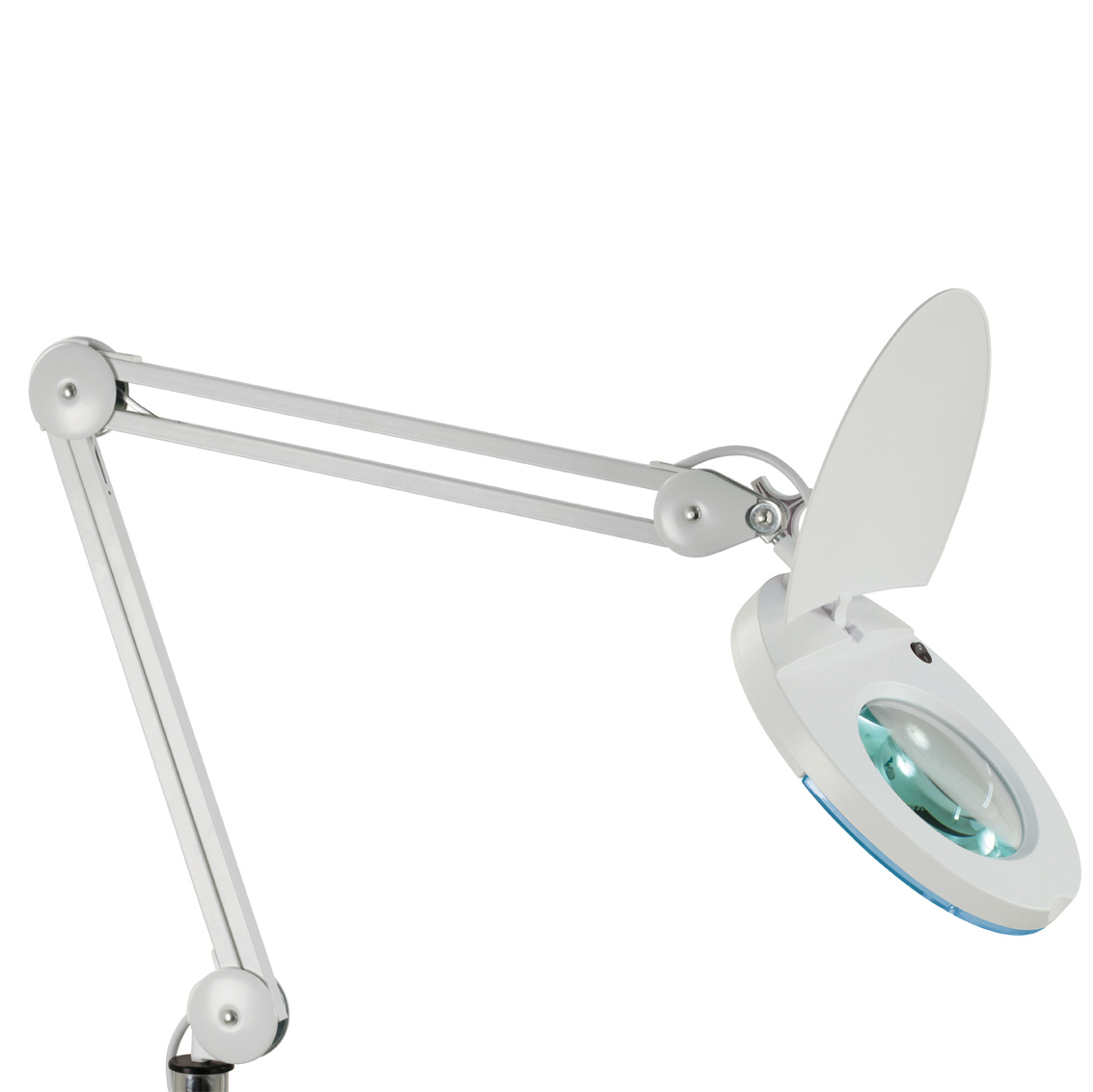 Led lamp with 5 diopter white magnifying glass