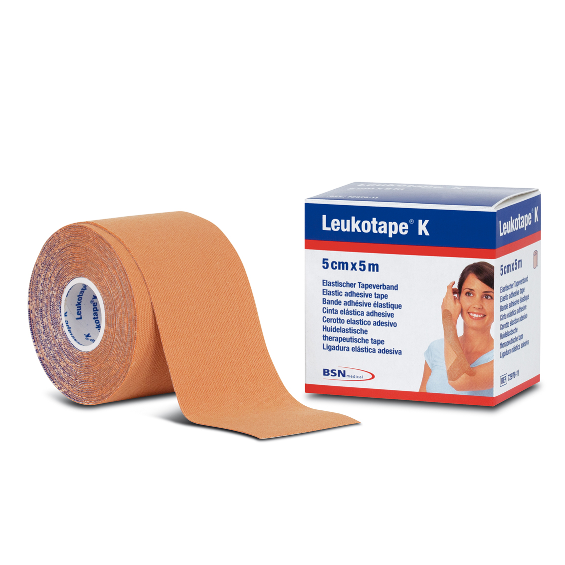 LEUKOTAPE K beige - elastic plaster for neuromuscular taping 5 cm x 5 m 1 pc