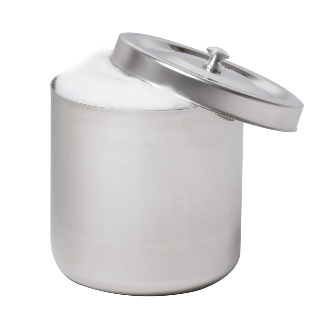 Stainless steel jar for cotton  15 x 15 cm