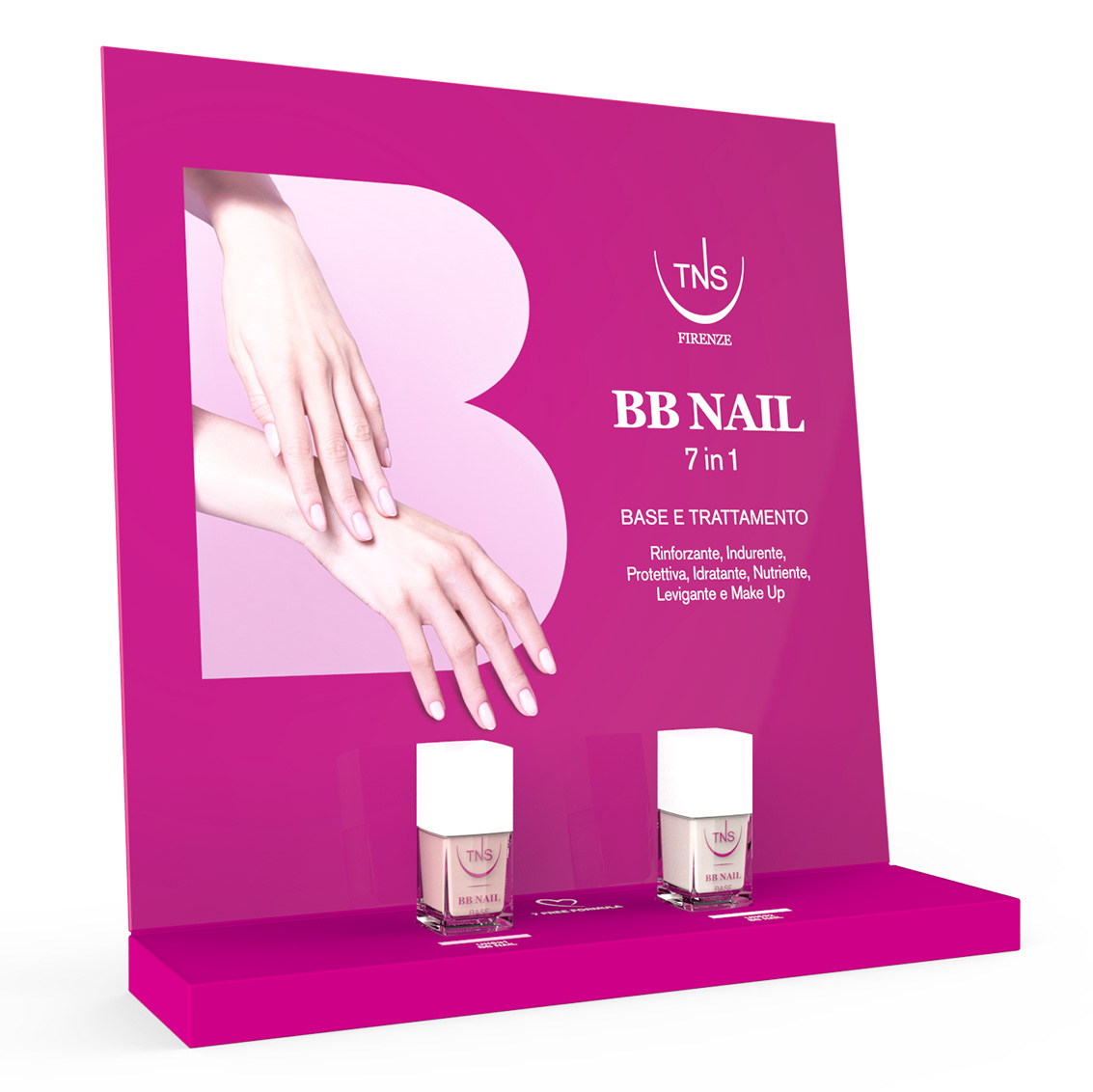 Base per unghie 7 in 1 BB Nail TNS 10 ml Espositore da 18 pz