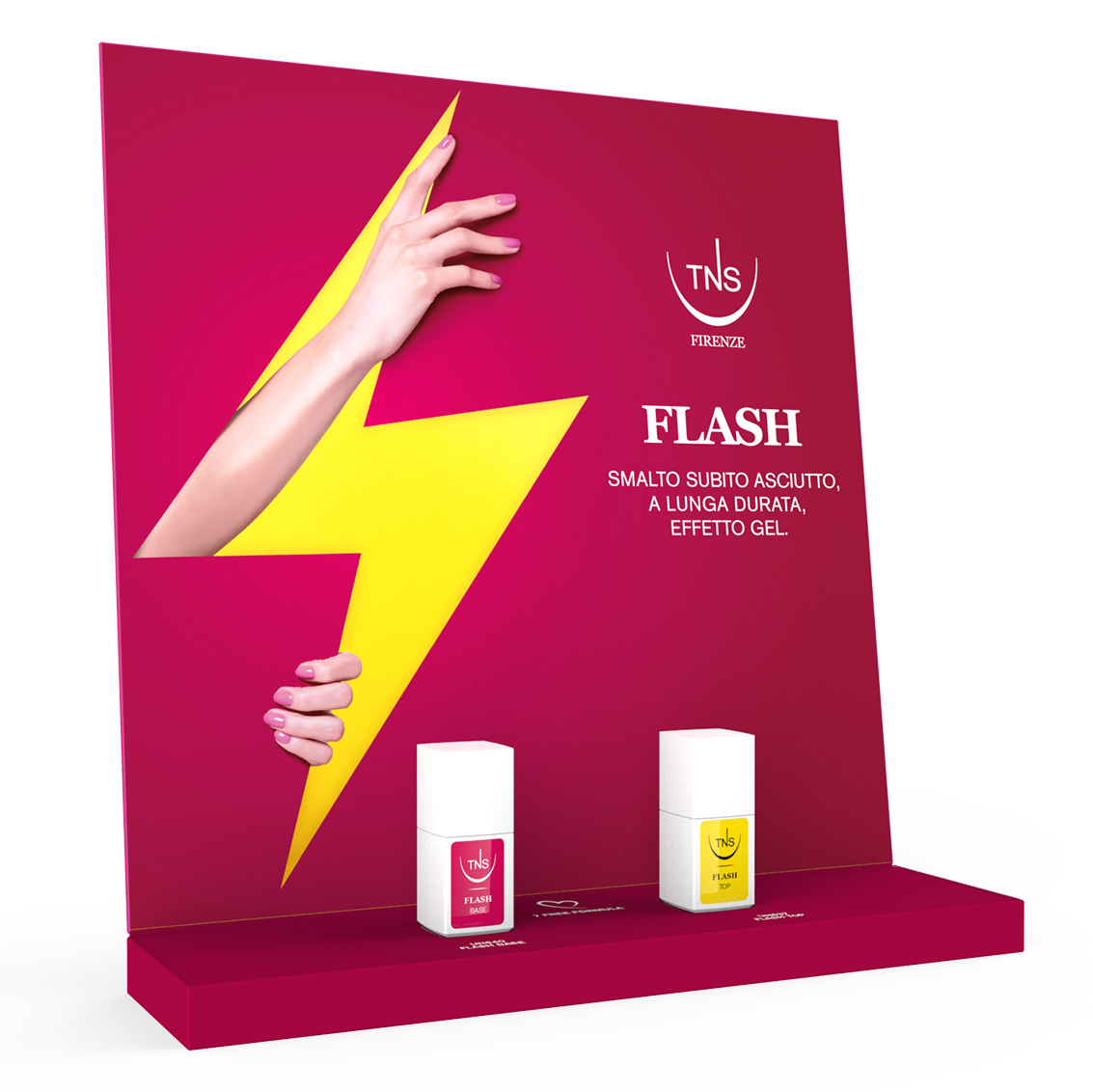 Base e Top Flash TNS ad asciugatura ultra rapida 10 ml Espositore da 20 pz