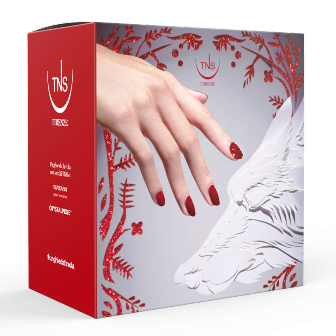 Nail Art Jewels set Swarovski® Crystalpixie Red Touch with nail polish