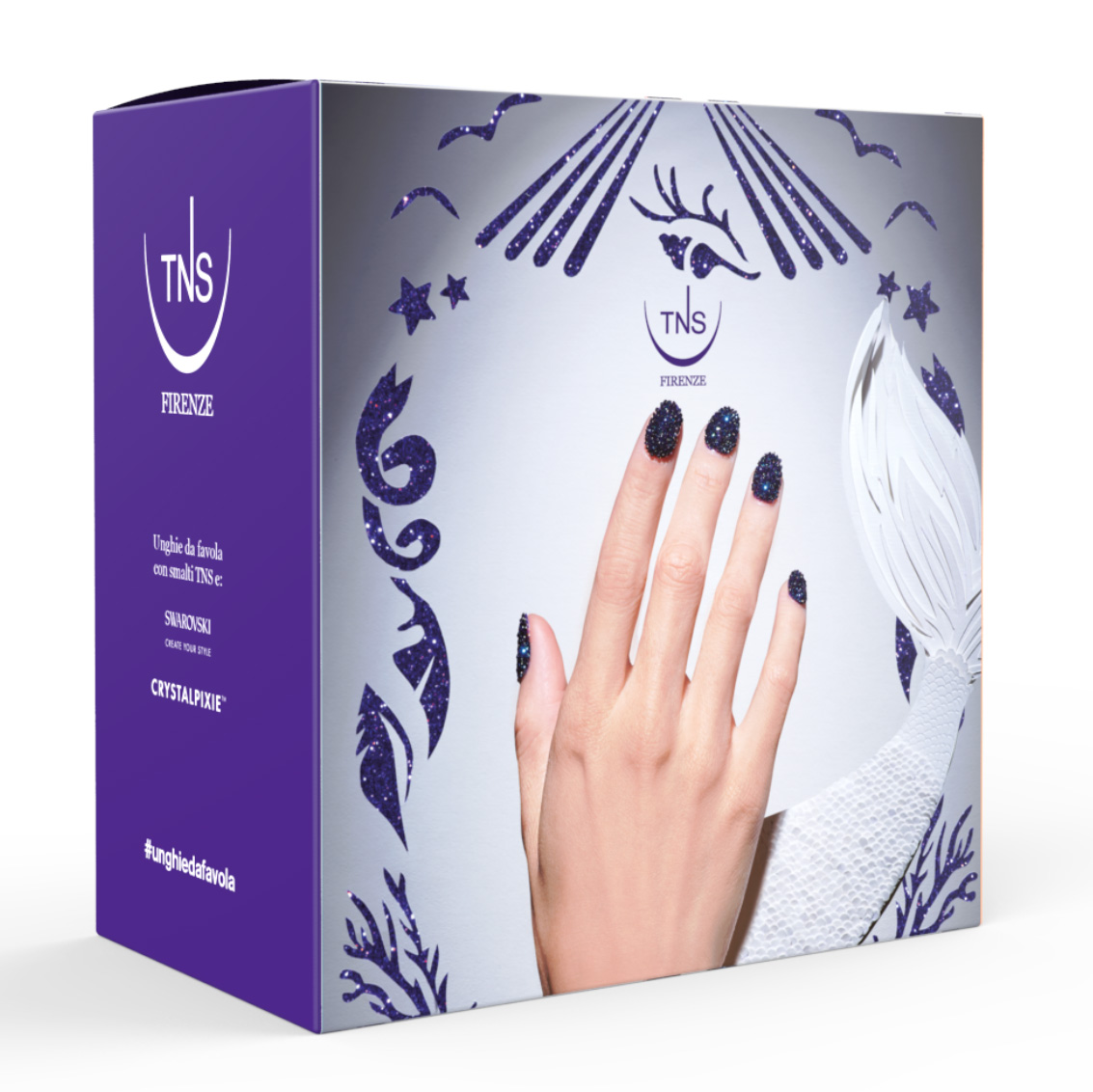 Nailart-Box Swarovski® Crystalpixie Blue Ocean mit Nagellack