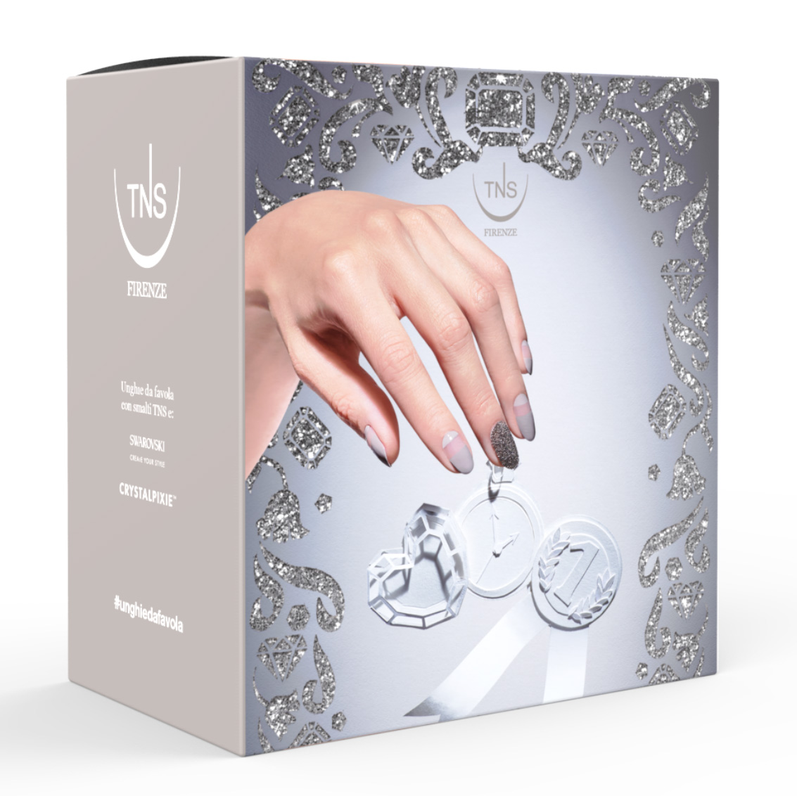 Cofanetto per Nail Art Jewels collezione cristalli Swarovski® Crystalpixie Steel Memories