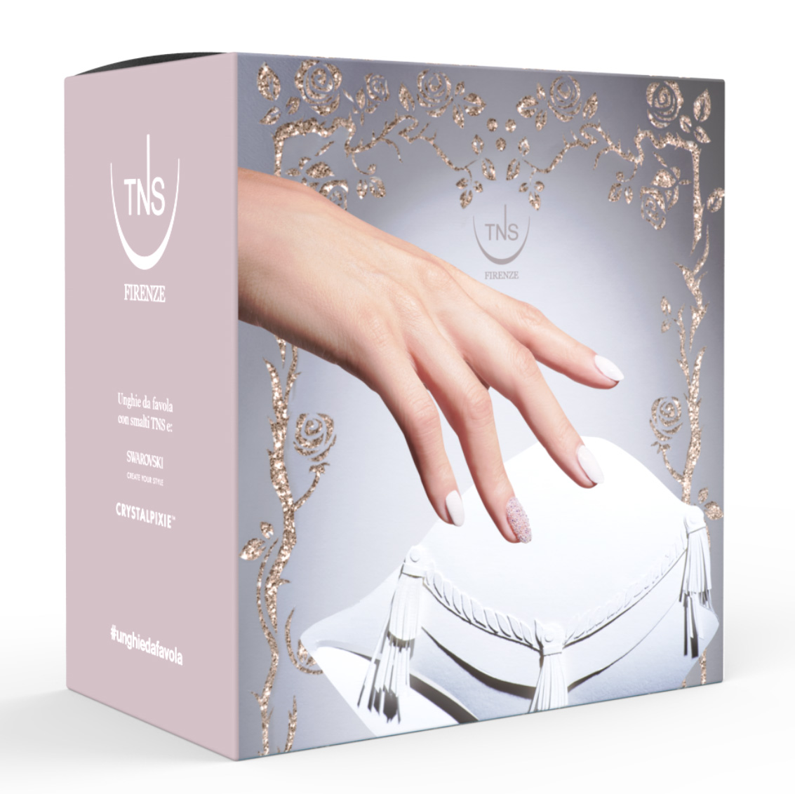 Nailart-Box Swarovski® Crystalpixie Royal Gold mit Nagellack