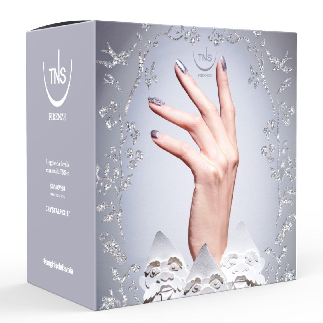 Nail Art Jewels set Swarovski® Crystalpixie Silver Crystal with nail polish