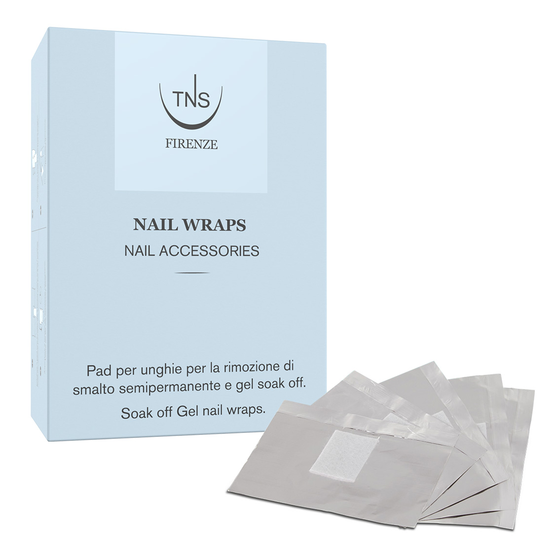 Nail Wraps tns 100 pcs - Pads dissolvants pour gel Soak Off