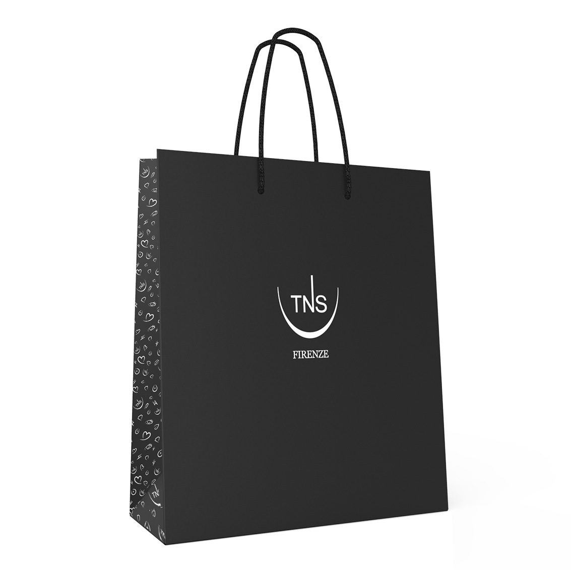 TNS black shopping bag 22 x 28 cm 1 pc